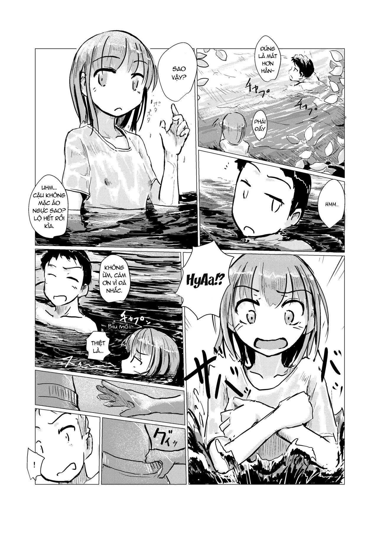 HentaiVN.net - Ảnh 10 - Vui đùa dưới sông [Futari de Mizuasobi, Two People Playing In The River] - Oneshot