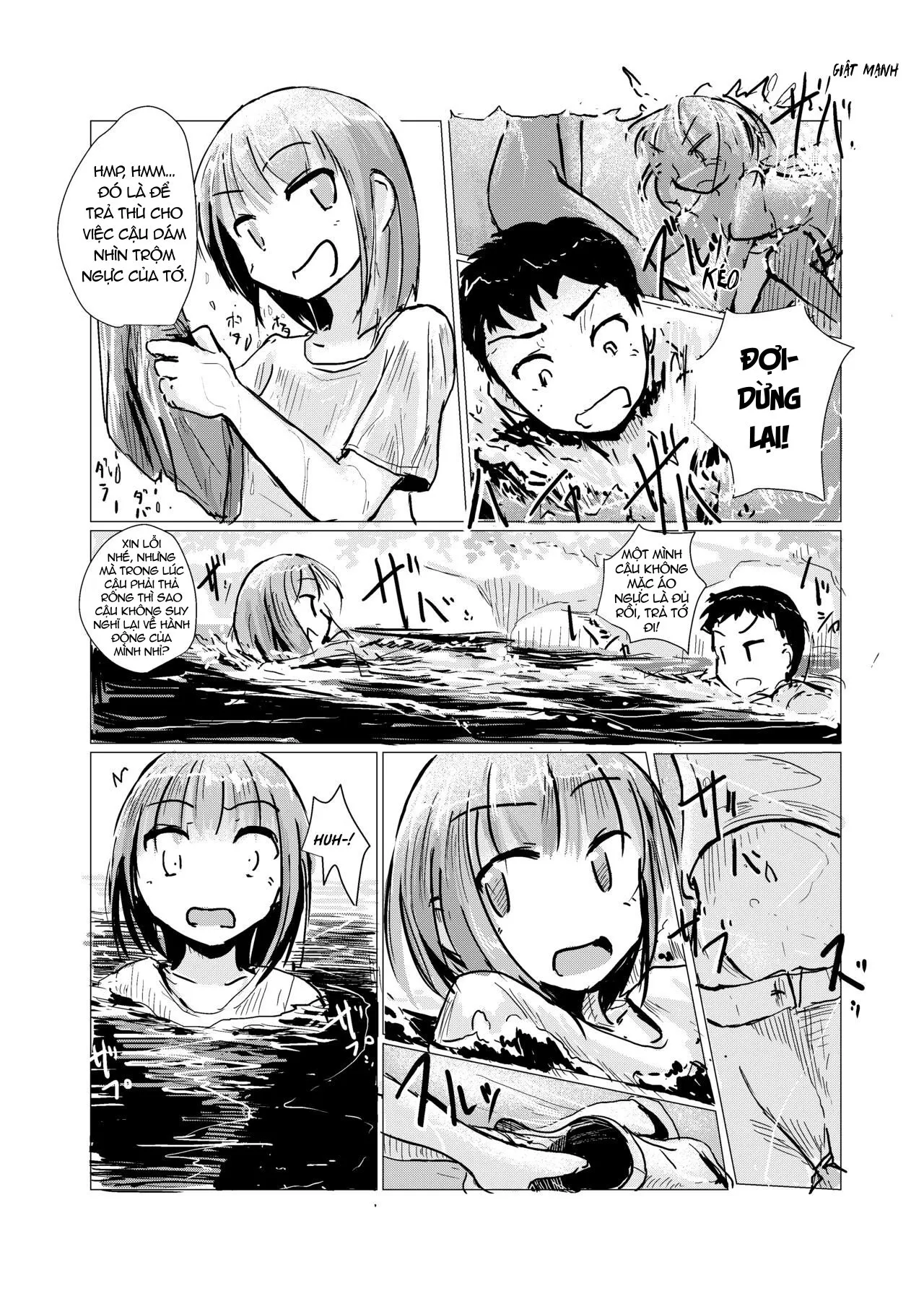 HentaiVN.net - Ảnh 11 - Vui đùa dưới sông [Futari de Mizuasobi, Two People Playing In The River] - Oneshot
