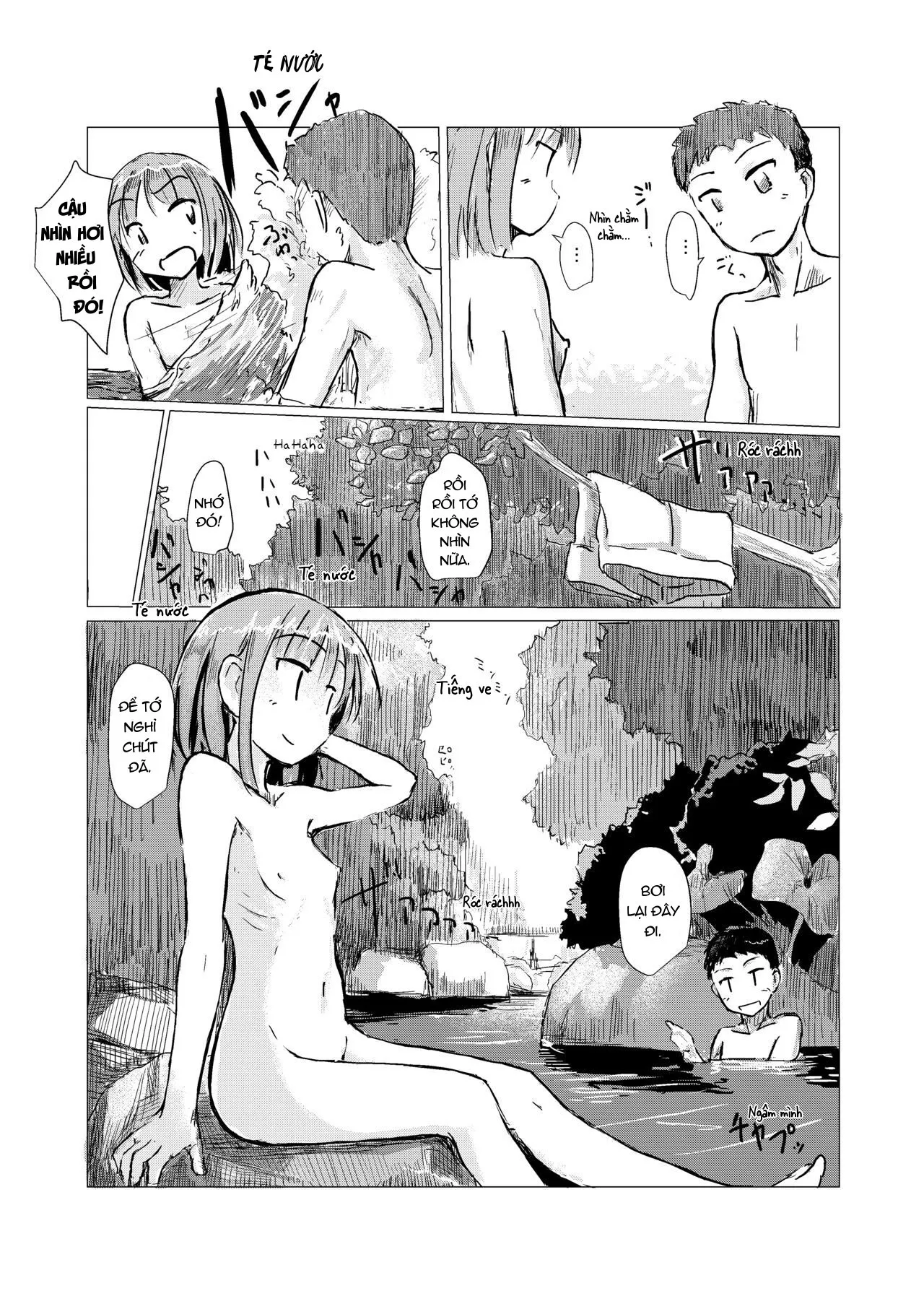 HentaiVN.net - Ảnh 16 - Vui đùa dưới sông [Futari de Mizuasobi, Two People Playing In The River] - Oneshot