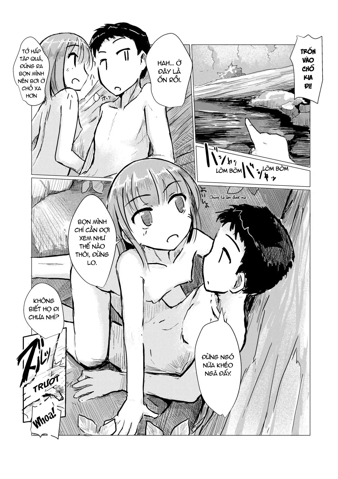HentaiVN.net - Ảnh 18 - Vui đùa dưới sông [Futari de Mizuasobi, Two People Playing In The River] - Oneshot