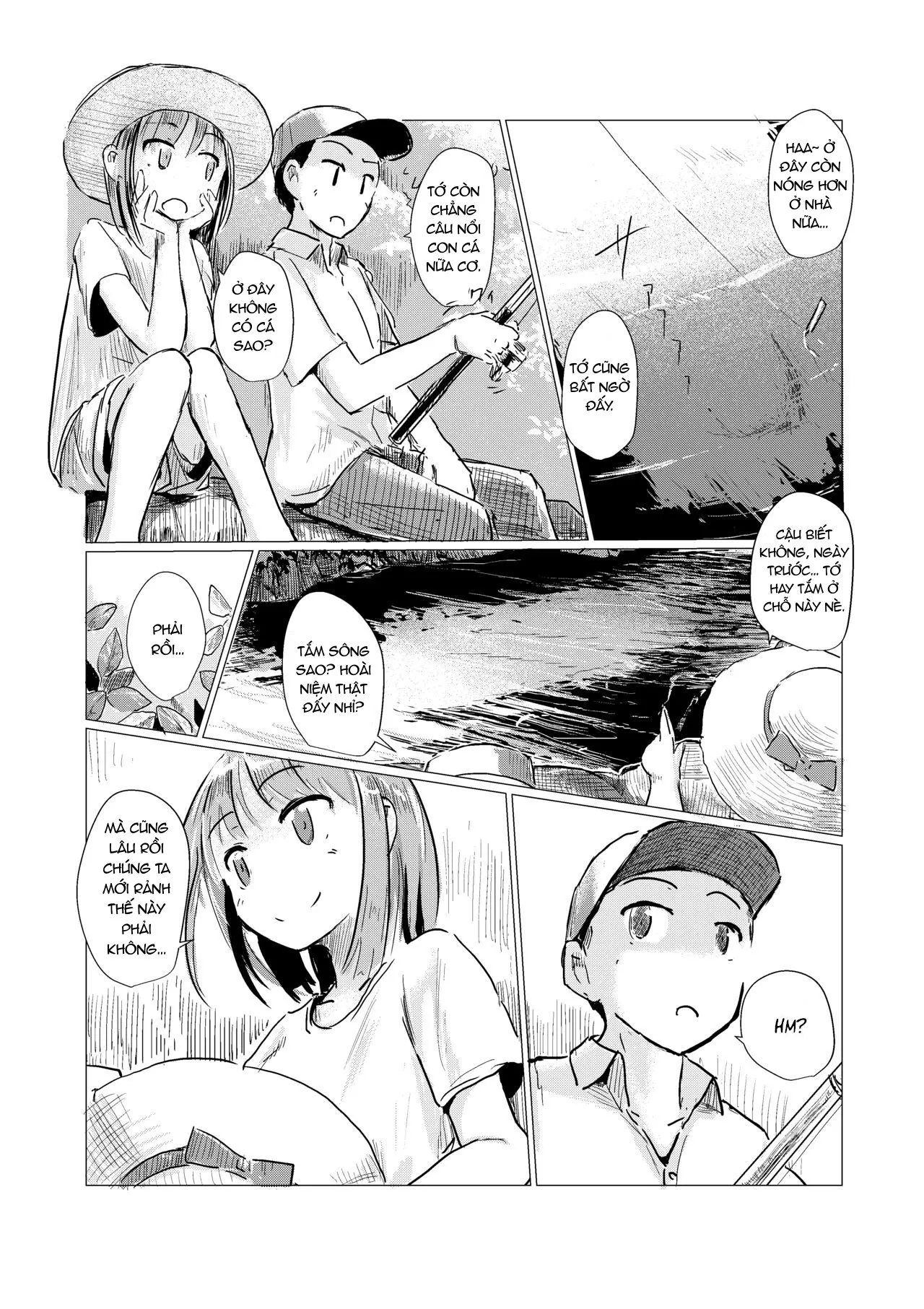 HentaiVN.net - Ảnh 7 - Vui đùa dưới sông [Futari de Mizuasobi, Two People Playing In The River] - Oneshot