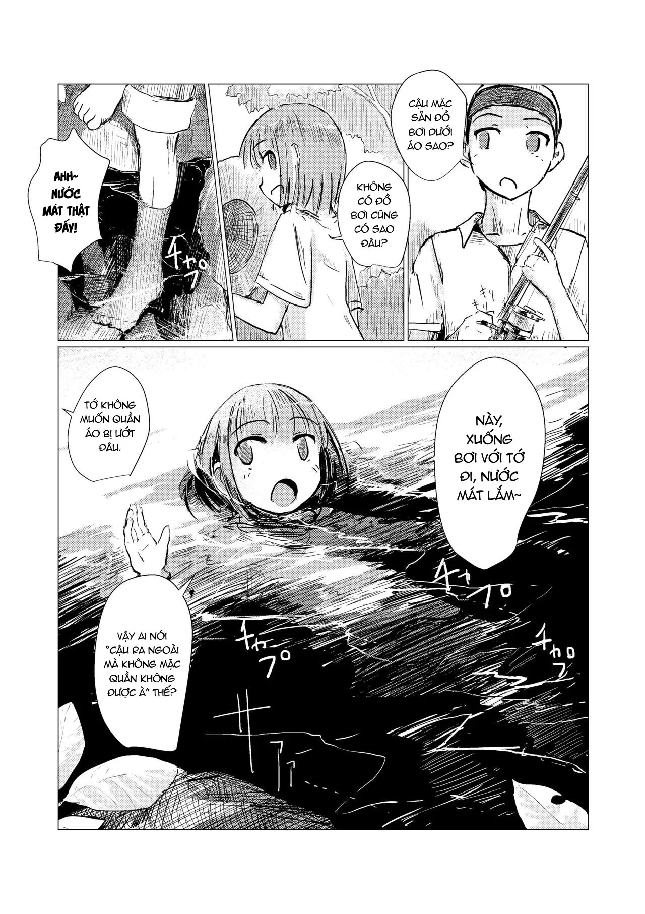 HentaiVN.net - Ảnh 8 - Vui đùa dưới sông [Futari de Mizuasobi, Two People Playing In The River] - Oneshot