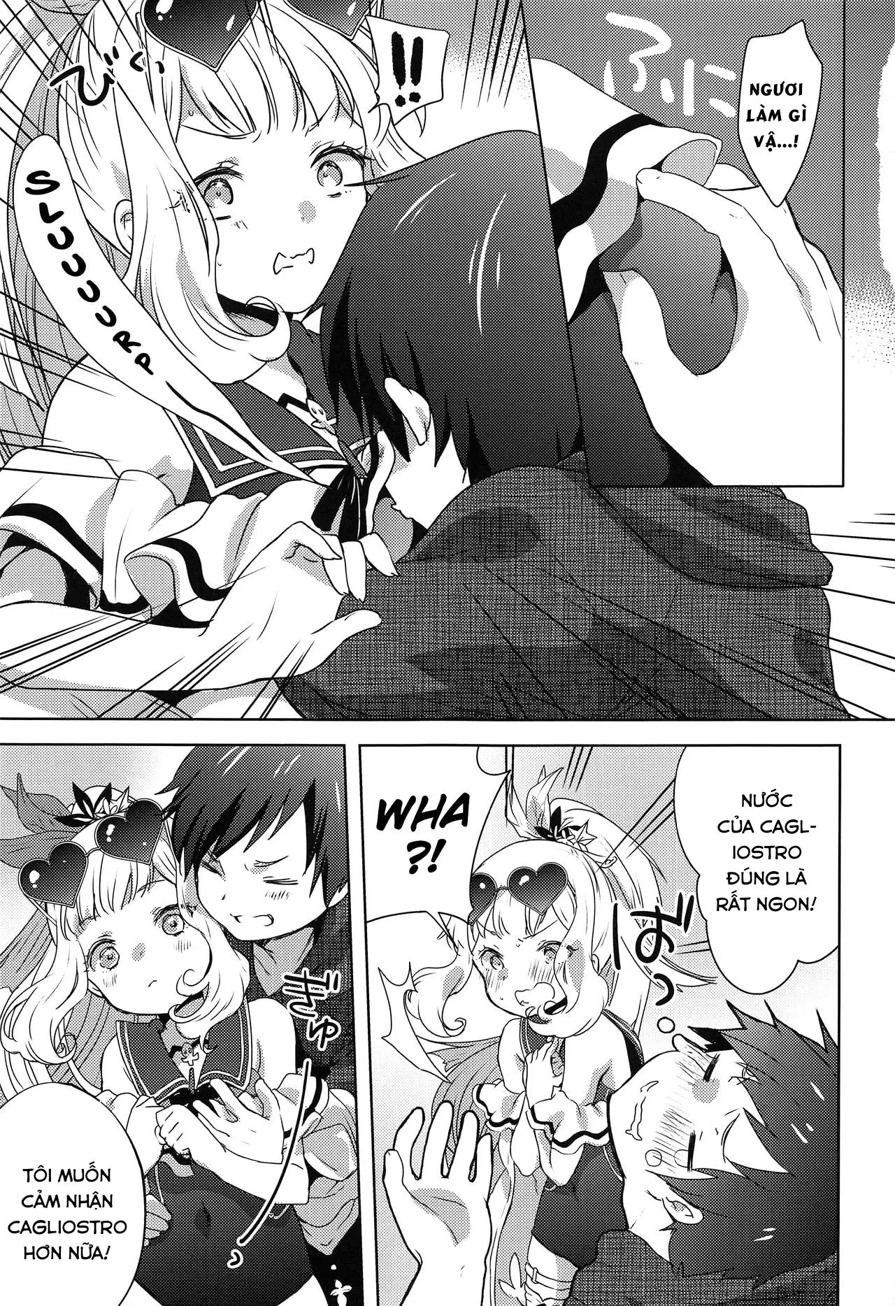 HentaiVN.net - Ảnh 9 - Quá nghiện gacha, tôi draw luôn Cagliostro ra ngoài đời thật. [Gacha o Mawashitara Sekai de Ichiban Kawaii Renkinjutsushi ga SmaPho kara Tobi Detekita; When I pulled the gacha, the world's cutest alchemist came out of my smart phone] - NGHIỆN