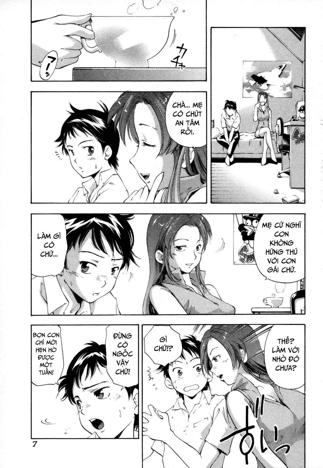 HentaiVN.net - Ảnh 7 - Midara na Haha Shishunki na Boku [Lewd Mother and My Puberty] - Chap 1 - Mưu đồ của mẹ