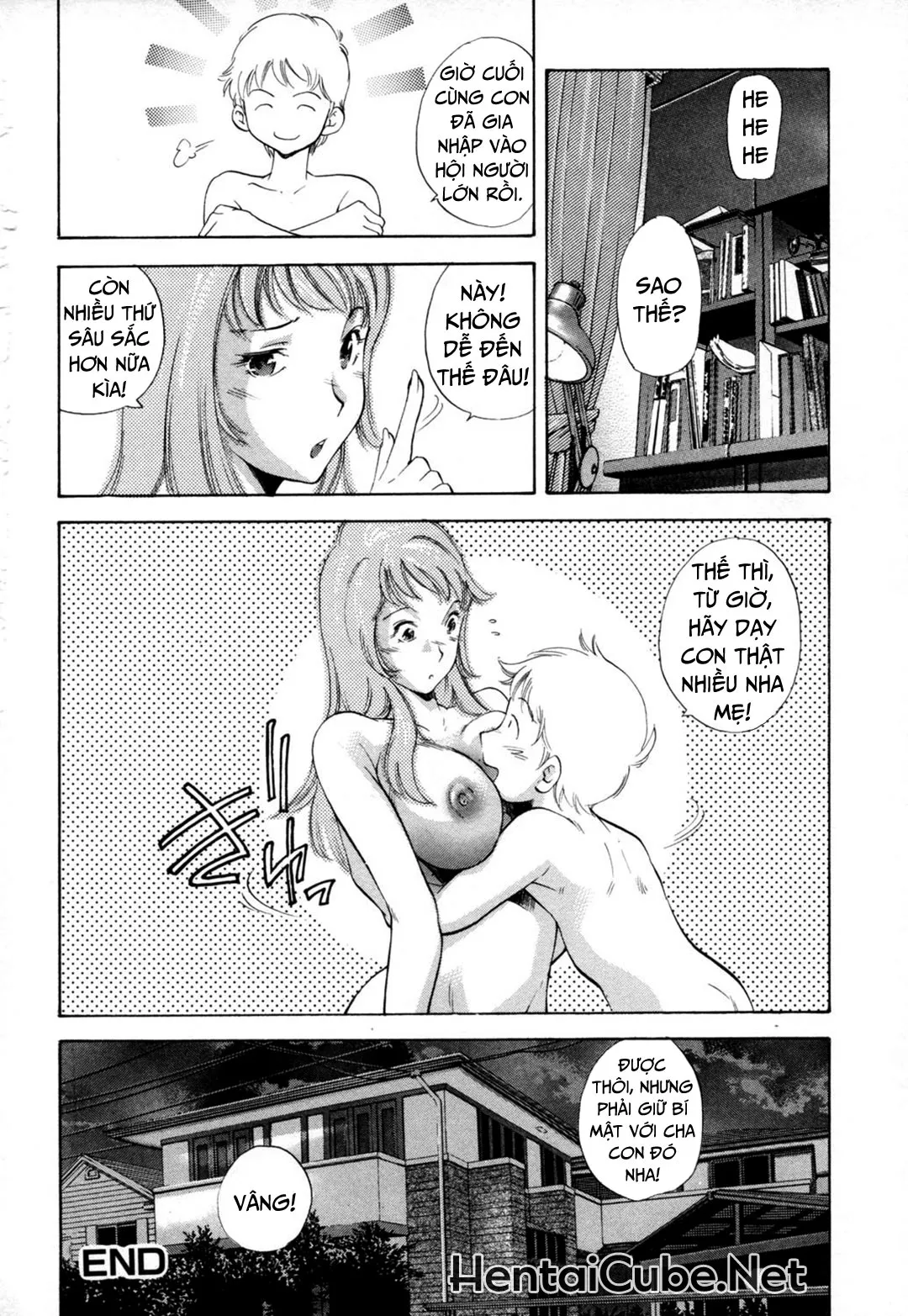 HentaiVN.net - Ảnh 17 - Midara na Haha Shishunki na Boku [Lewd Mother and My Puberty] - Chap 3 - Học làm người lớn