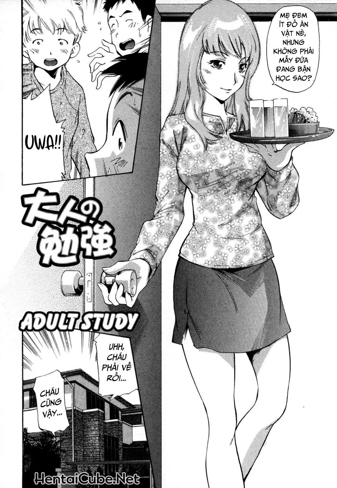 HentaiVN.net - Ảnh 3 - Midara na Haha Shishunki na Boku [Lewd Mother and My Puberty] - Chap 3 - Học làm người lớn