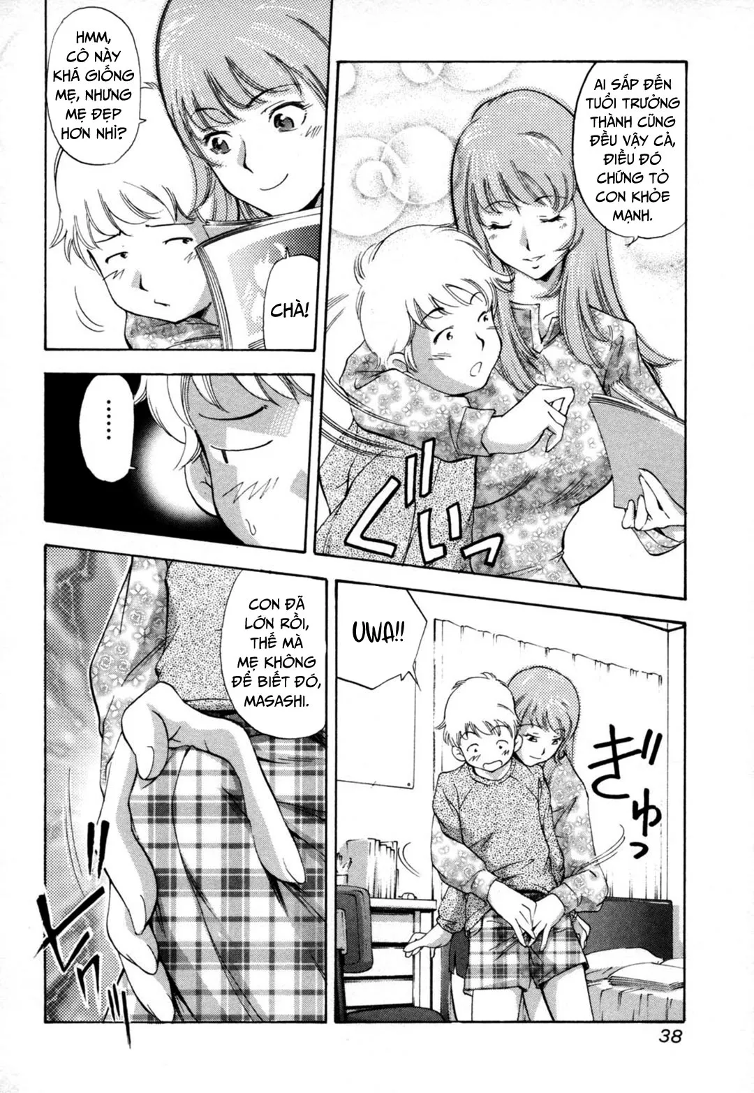 HentaiVN.net - Ảnh 5 - Midara na Haha Shishunki na Boku [Lewd Mother and My Puberty] - Chap 3 - Học làm người lớn