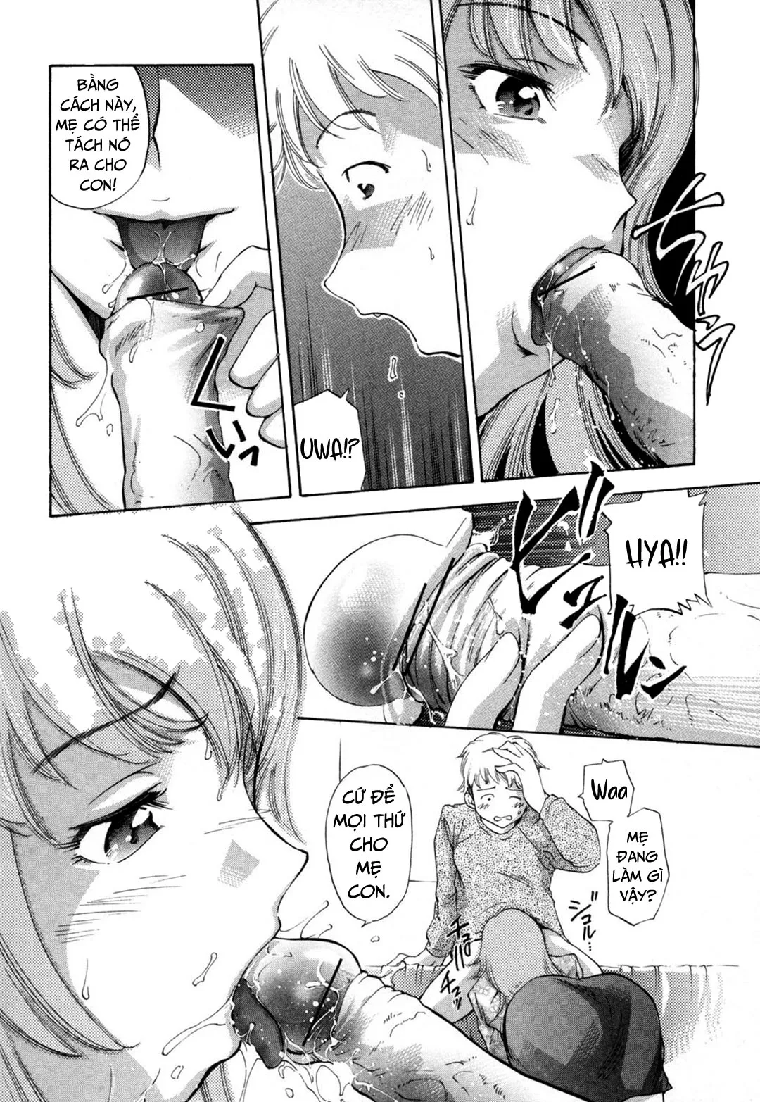 HentaiVN.net - Ảnh 7 - Midara na Haha Shishunki na Boku [Lewd Mother and My Puberty] - Chap 3 - Học làm người lớn