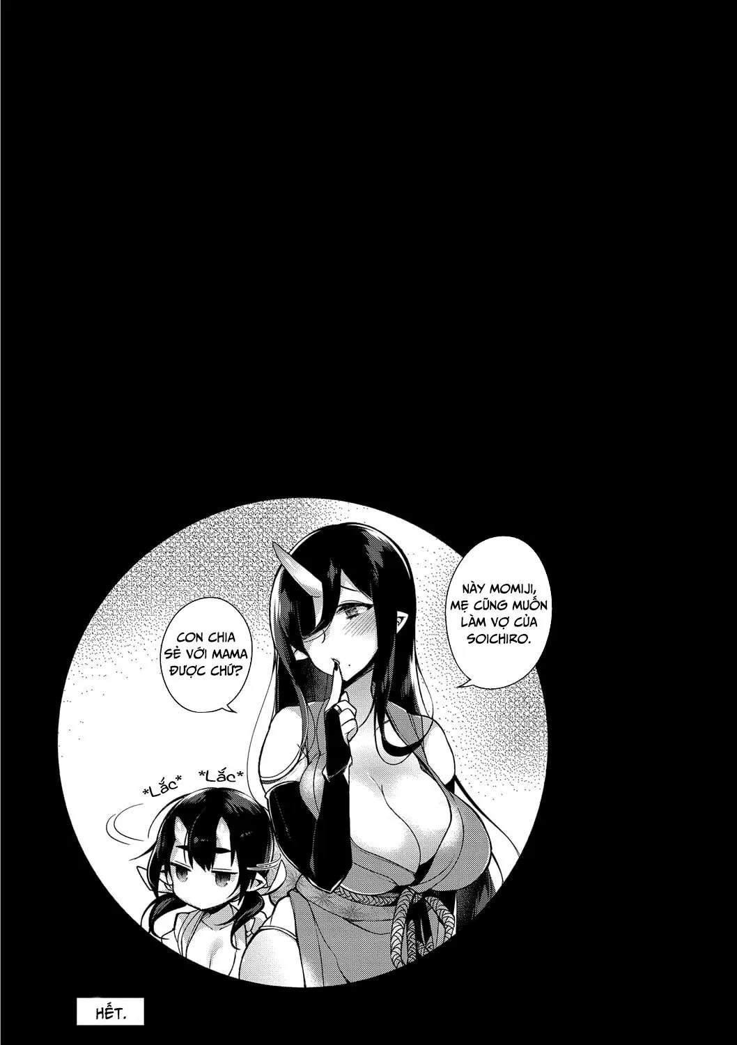 HentaiVN.net - Ảnh 21 - Vợ tôi là quỷ [Oni no Oyako wa Hito no Osu to Kozukuri ga Shitai Musume Hen] - Oneshot
