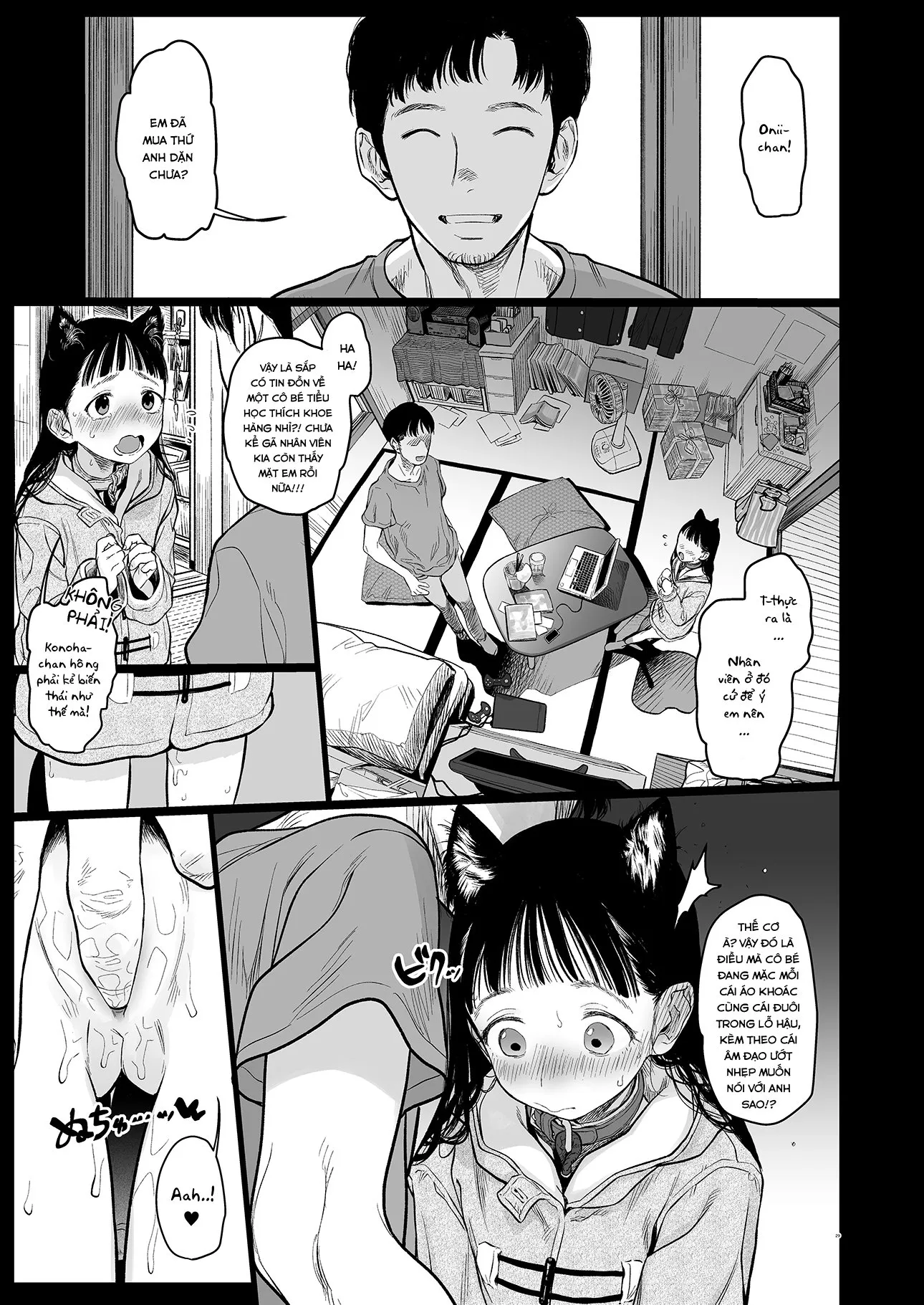 HentaiVN.net - Ảnh 5 - Em gái bé bỏng kế bên tôi~ [Tonari ni Kosite kita Kawaii Onnanoko.] - Chap 2: Sếch em gái tai mèo
