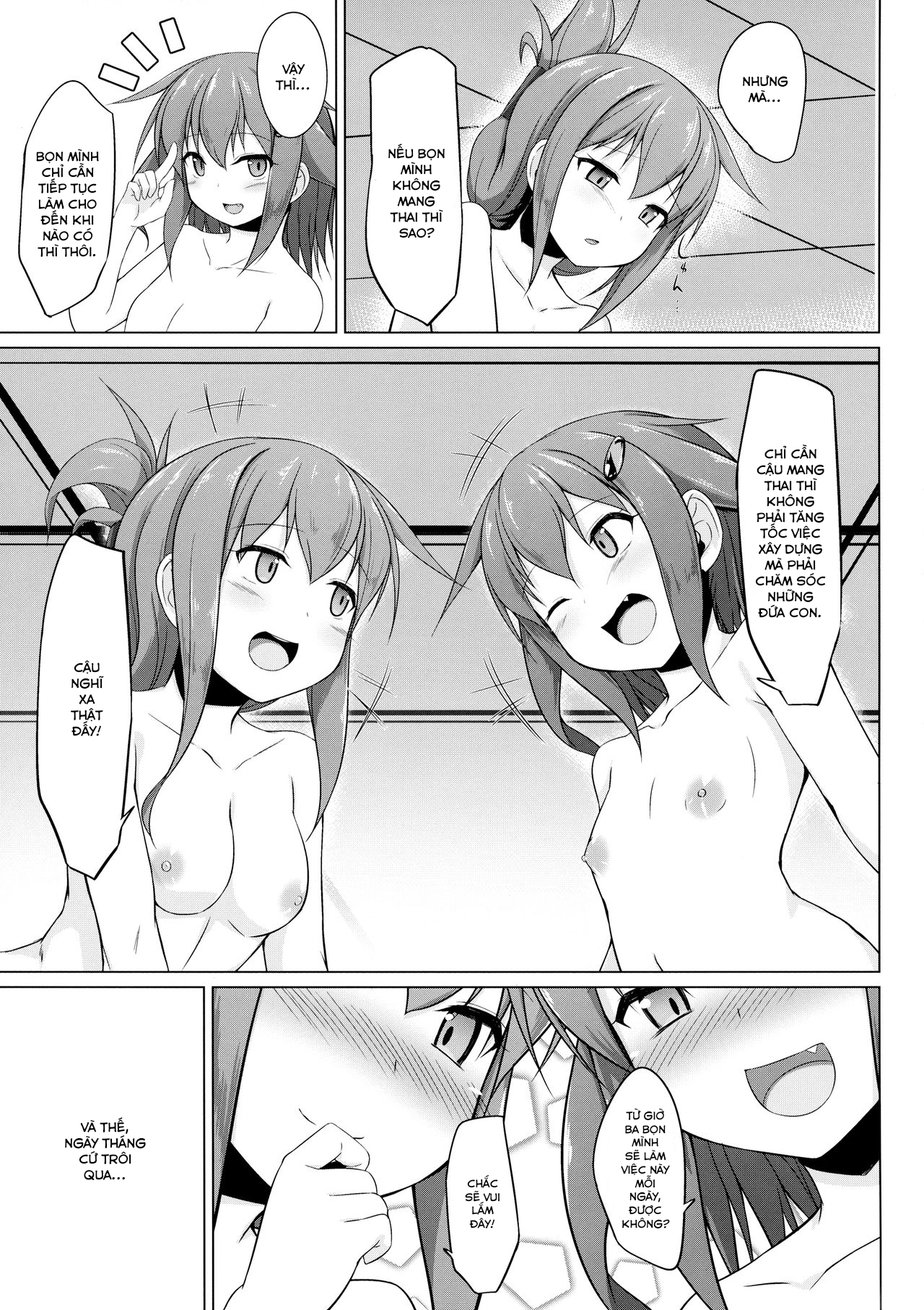 HentaiVN.net - Ảnh 33 - Ikazuchi và Inazuma muốn em bé của chỉ huy!! (Kantai Collection -KanColle-) [Ikazuchi to Inazuma wa Shireikan no Aka-chan ga Hoshii no desu!!; Ikazuchi and Inazuma Wants the Admiral's Babies!!] - Chap 1