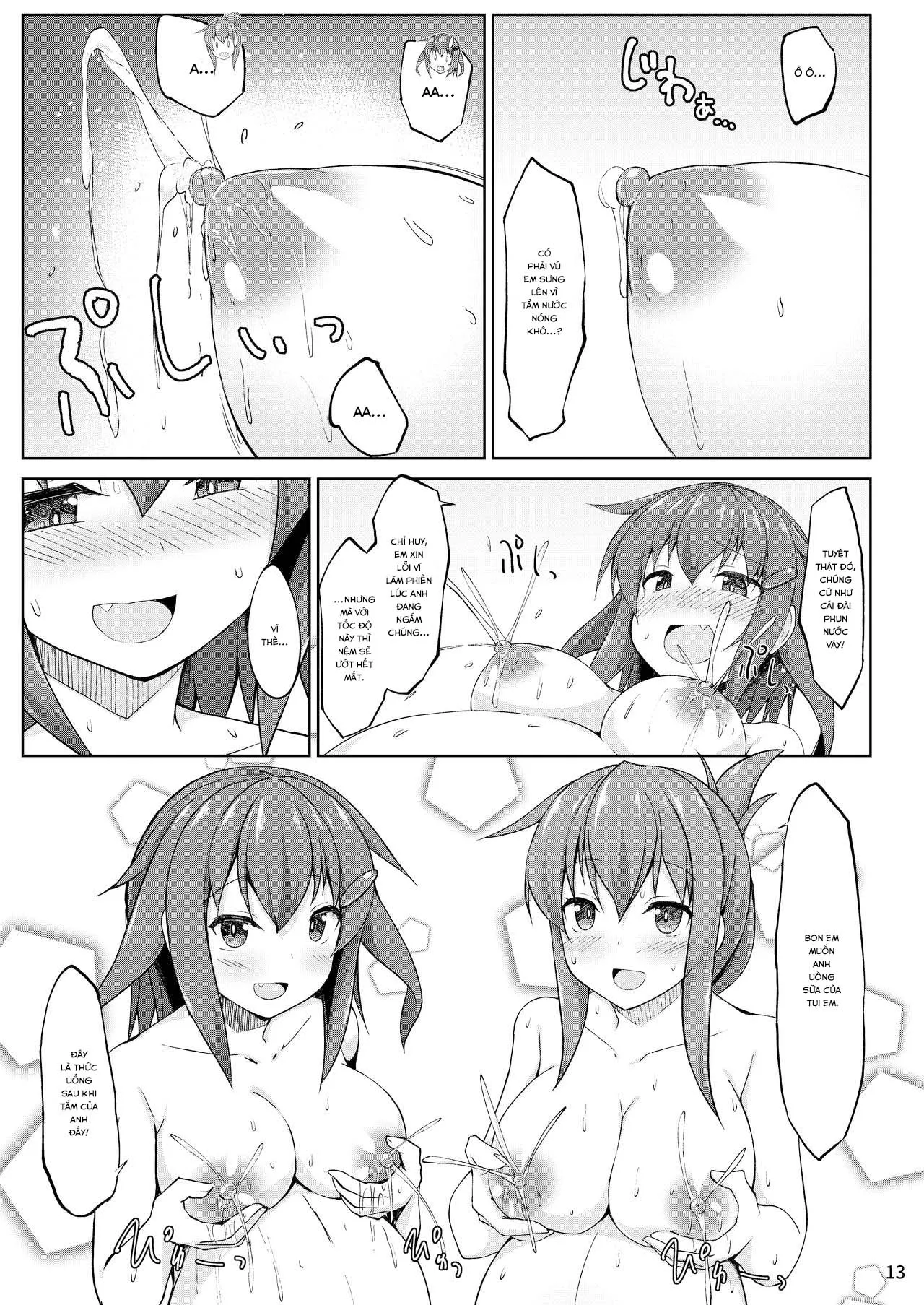 HentaiVN.net - Ảnh 13 - Ikazuchi và Inazuma muốn em bé của chỉ huy!! (Kantai Collection -KanColle-) [Ikazuchi to Inazuma wa Shireikan no Aka-chan ga Hoshii no desu!!; Ikazuchi and Inazuma Wants the Admiral's Babies!!] - Chap 2: END