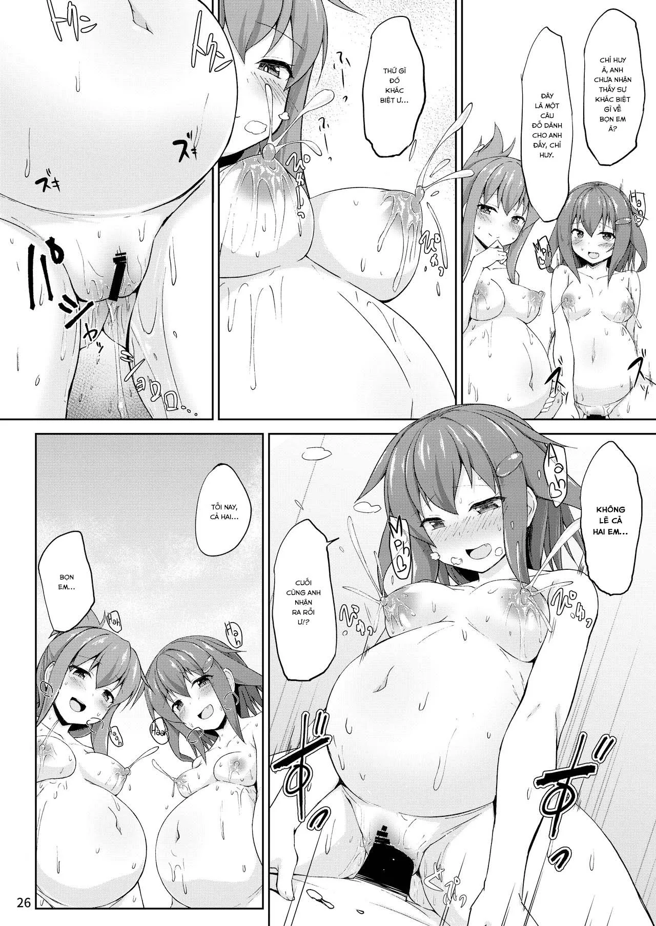 HentaiVN.net - Ảnh 26 - Ikazuchi và Inazuma muốn em bé của chỉ huy!! (Kantai Collection -KanColle-) [Ikazuchi to Inazuma wa Shireikan no Aka-chan ga Hoshii no desu!!; Ikazuchi and Inazuma Wants the Admiral's Babies!!] - Chap 2: END
