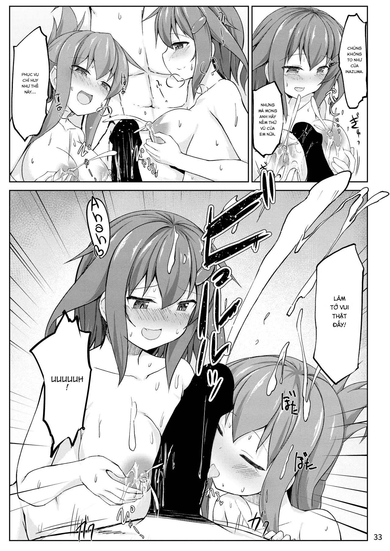 HentaiVN.net - Ảnh 33 - Ikazuchi và Inazuma muốn em bé của chỉ huy!! (Kantai Collection -KanColle-) [Ikazuchi to Inazuma wa Shireikan no Aka-chan ga Hoshii no desu!!; Ikazuchi and Inazuma Wants the Admiral's Babies!!] - Chap 2: END