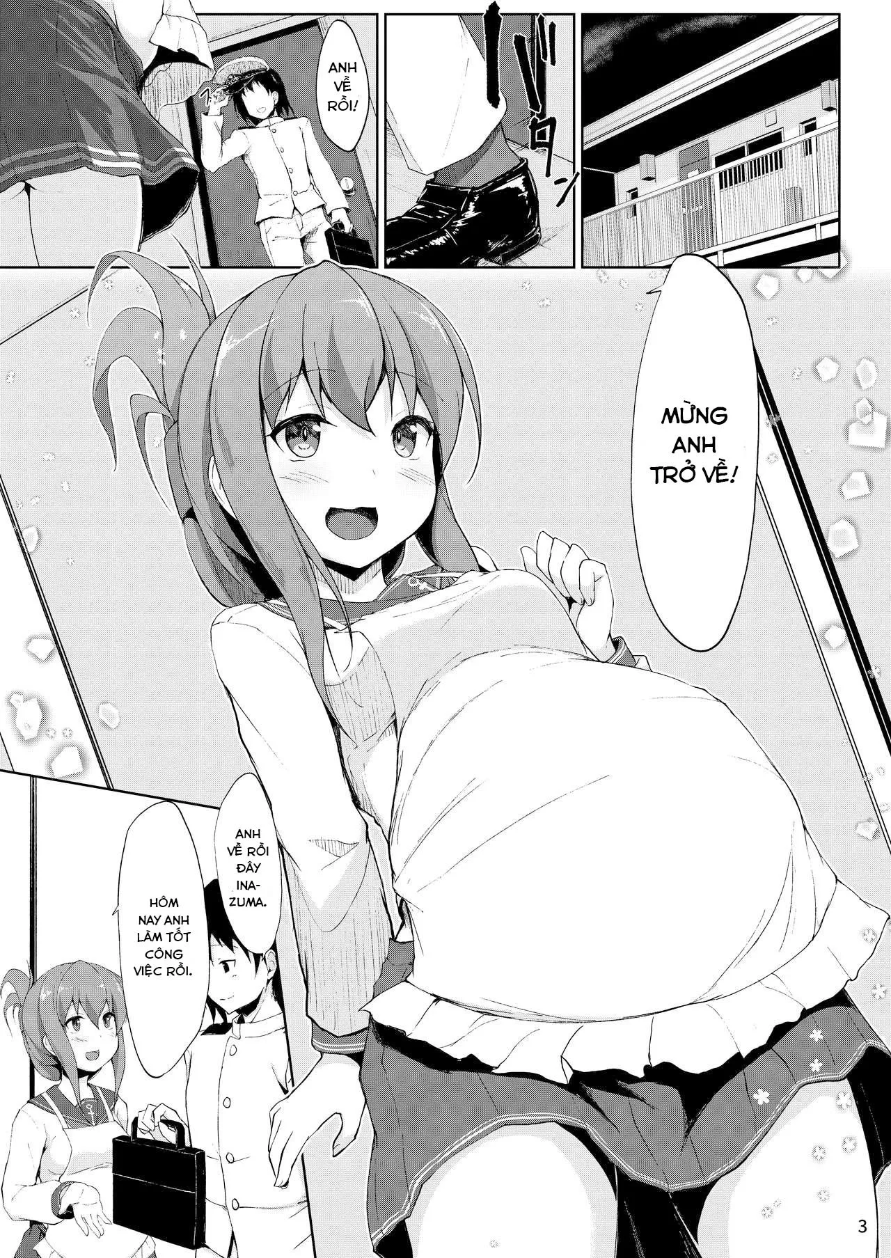 HentaiVN.net - Ảnh 3 - Ikazuchi và Inazuma muốn em bé của chỉ huy!! (Kantai Collection -KanColle-) [Ikazuchi to Inazuma wa Shireikan no Aka-chan ga Hoshii no desu!!; Ikazuchi and Inazuma Wants the Admiral's Babies!!] - Chap 2: END