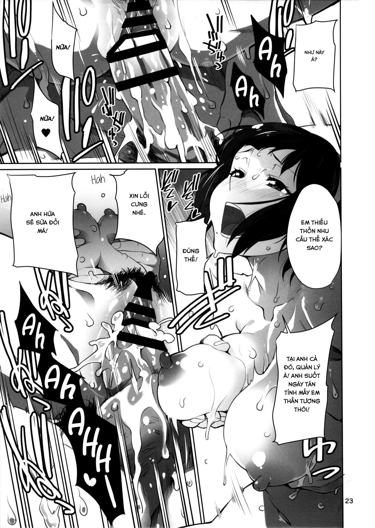 HentaiVN.net - Ảnh 25 - Công ty 765 và dịch vụ hỗ trợ ngoài giờ bí mật [Black Kigyou 765 Production] - Oneshot