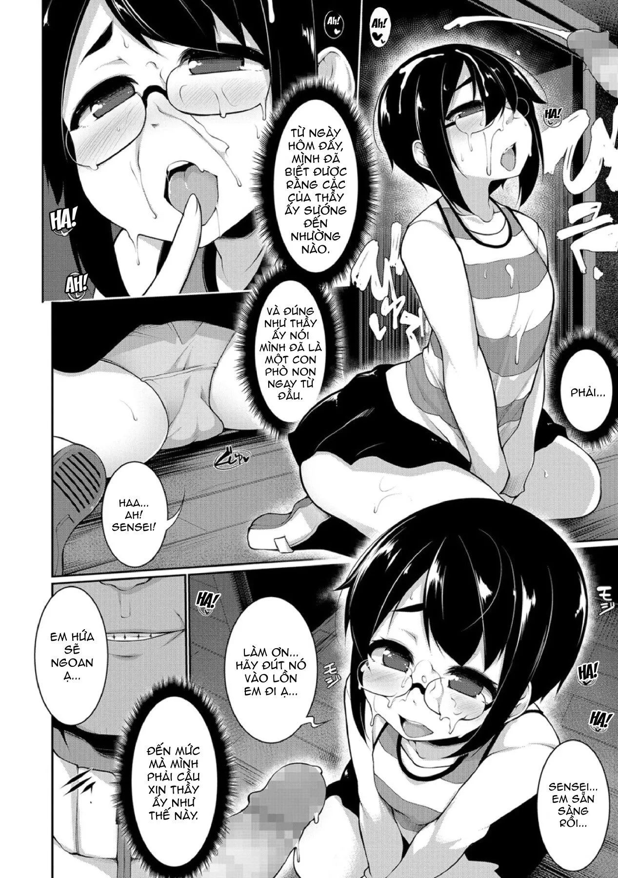 HentaiVN.net - Ảnh 10 - Force Fucking a Timid Glasses Wearing Loli With My Big Cock - Chap 1
