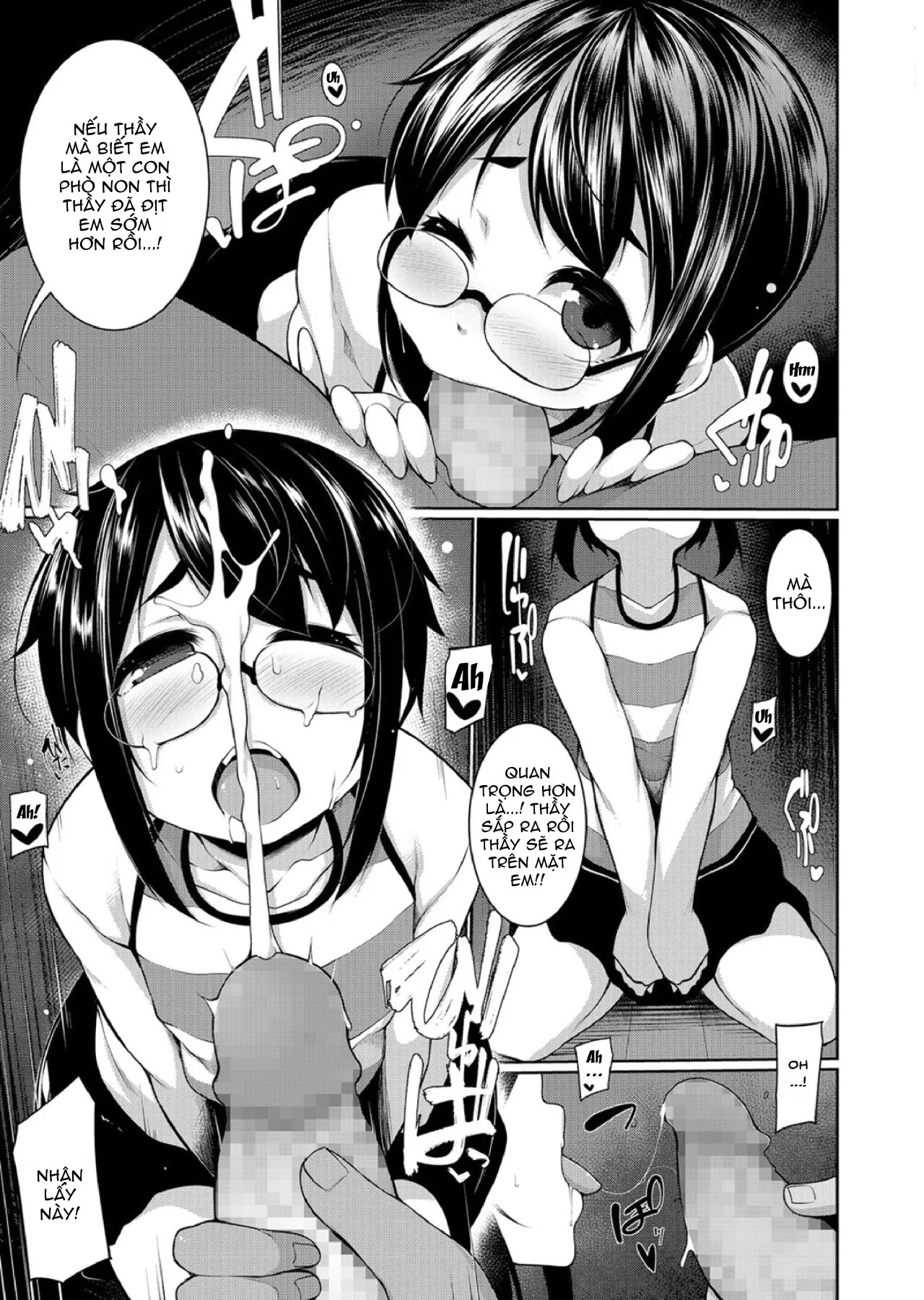 HentaiVN.net - Ảnh 9 - Force Fucking a Timid Glasses Wearing Loli With My Big Cock - Chap 1
