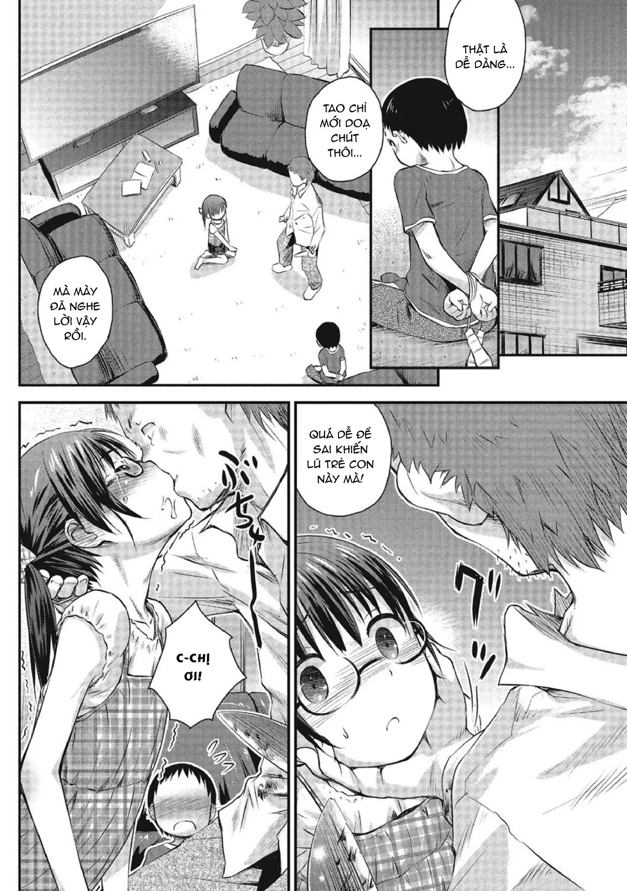 HentaiVN.net - Ảnh 5 - Force Fucking a Timid Glasses Wearing Loli With My Big Cock - Chap 2