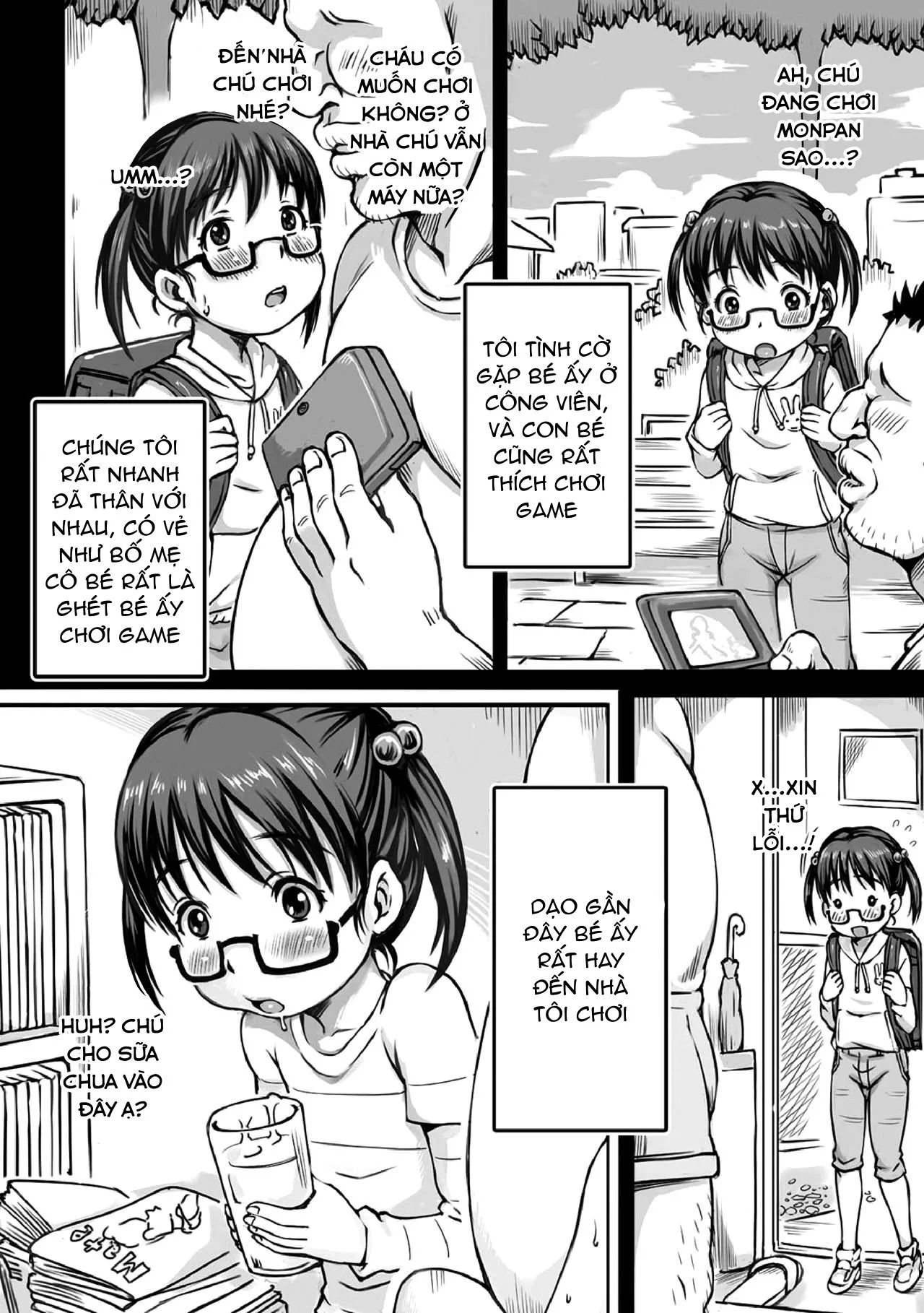 HentaiVN.net - Ảnh 3 - Force Fucking a Timid Glasses Wearing Loli With My Big Cock - Chap 4