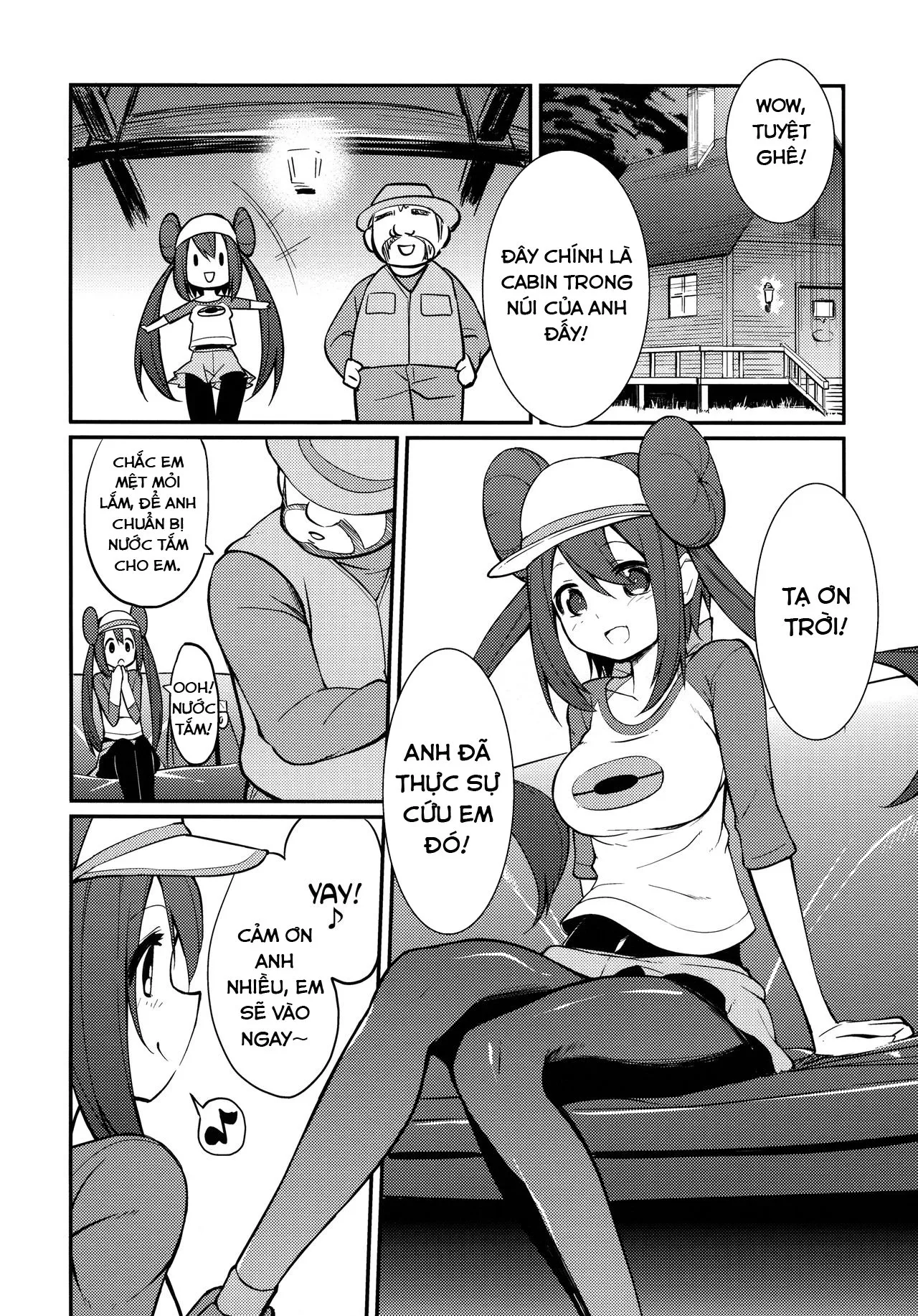 HentaiVN.net - Ảnh 6 - Cô Bé Dú Bự Lạc Đường Xinh Đẹp Và Ông Chú Leo Núi May Mắn! [Mei-tan to Yamaotoko; Rosa and the Hiker] - Part 1