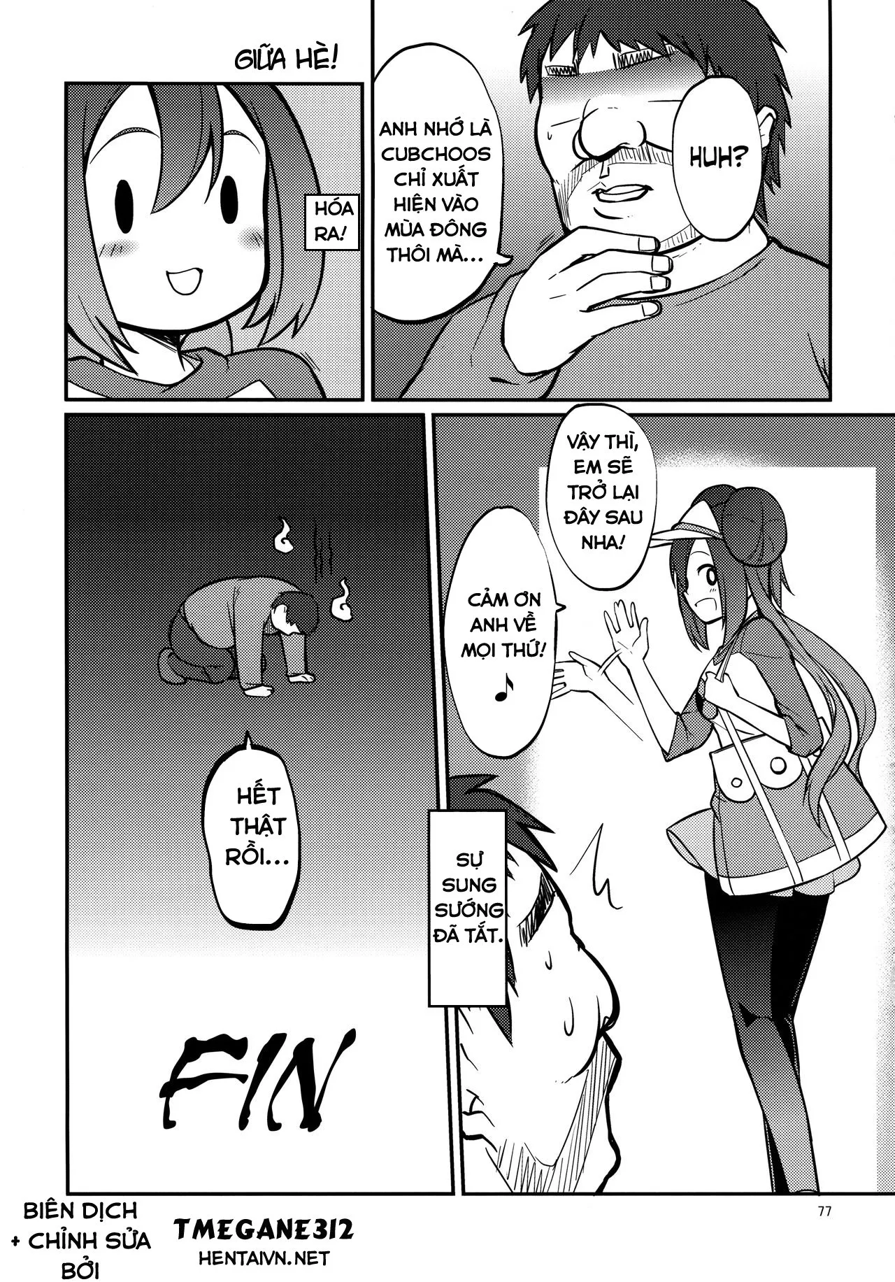 HentaiVN.net - Ảnh 27 - Cô Bé Dú Bự Lạc Đường Xinh Đẹp Và Ông Chú Leo Núi May Mắn! [Mei-tan to Yamaotoko; Rosa and the Hiker] - Part 3 (End)