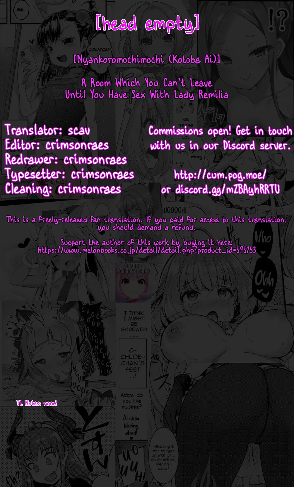 HentaiVN.net - Ảnh 24 - Remilia Ojou-sama to Sex Suru made Deranai Heya (Touhou Project) [A Room Which You Can't Leave Until You Have Sex With Lady Remilia] - Oneshot