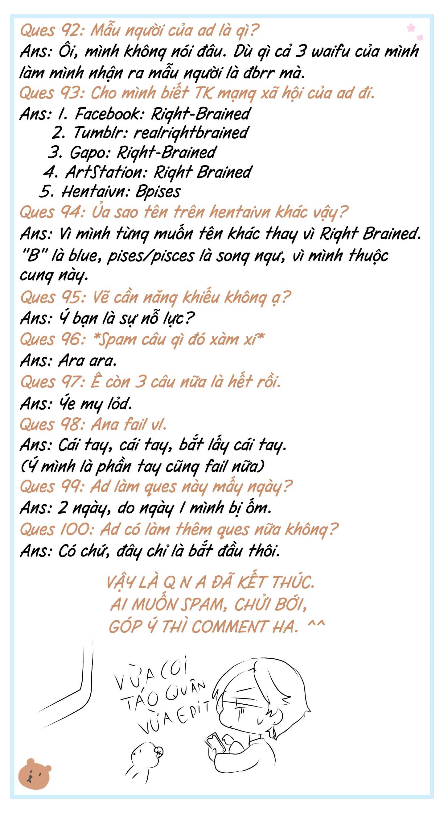 HentaiVN.net - Ảnh 15 - Never Forget, Never Forgive [Truyện Ngày Xưa, The Pen] - Q n A (Tự hỏi tự trả lời)