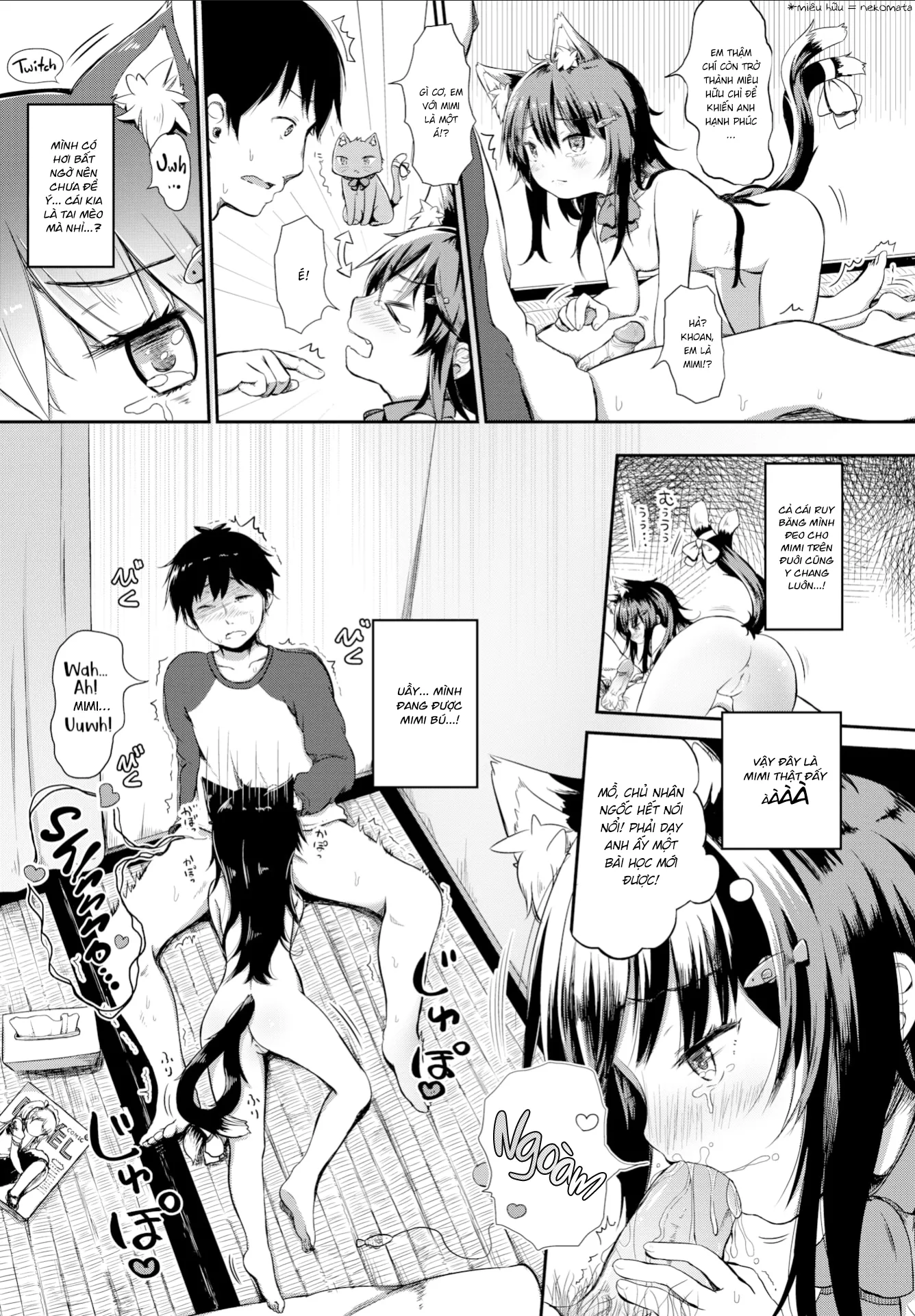 HentaiVN.net - Ảnh 3 - Mèo Trả Ơn! [Full-Throttle Kitty!] - Oneshot