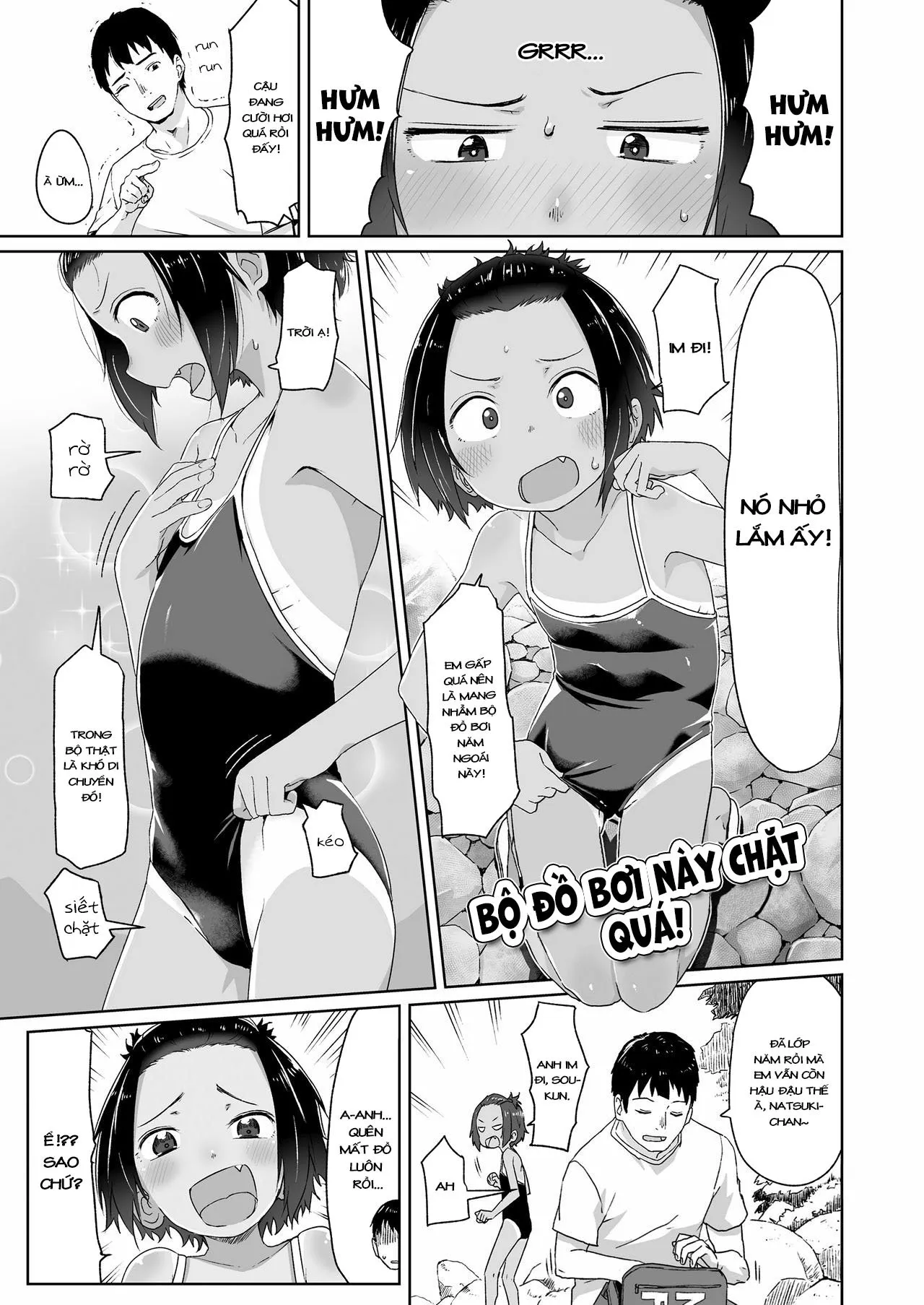 HentaiVN.net - Ảnh 5 - Suru Onnanoko [Onnanoko; するオンナノコ] - Ch. 1 Bộ đồ tắm này chặt quá!