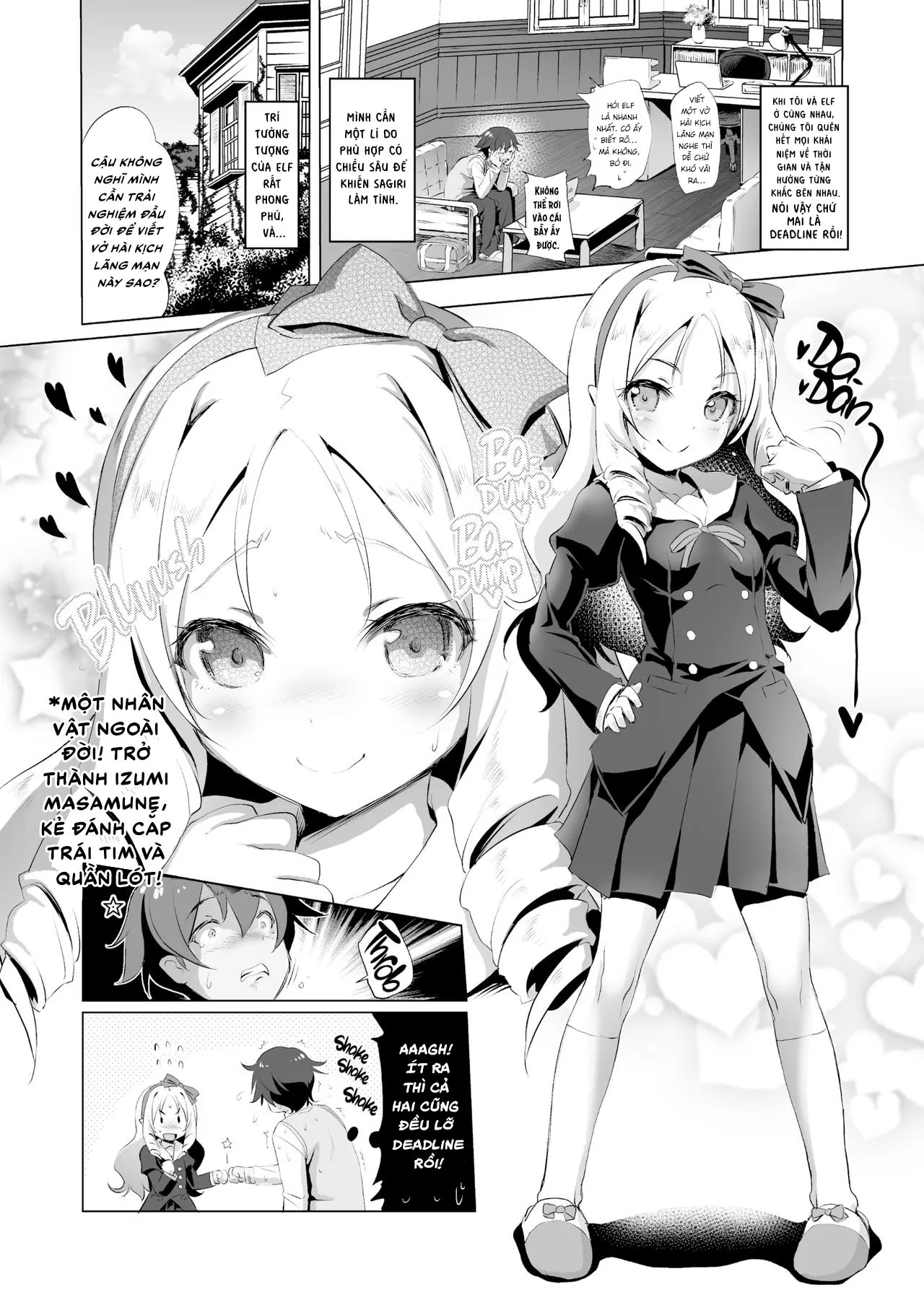 HentaiVN.net - Ảnh 3 - “Chạy deadline” cùng cô nàng Elf [Elf Sensei no Eromanga | Elf Sensei's Eromanga] - Oneshot không che