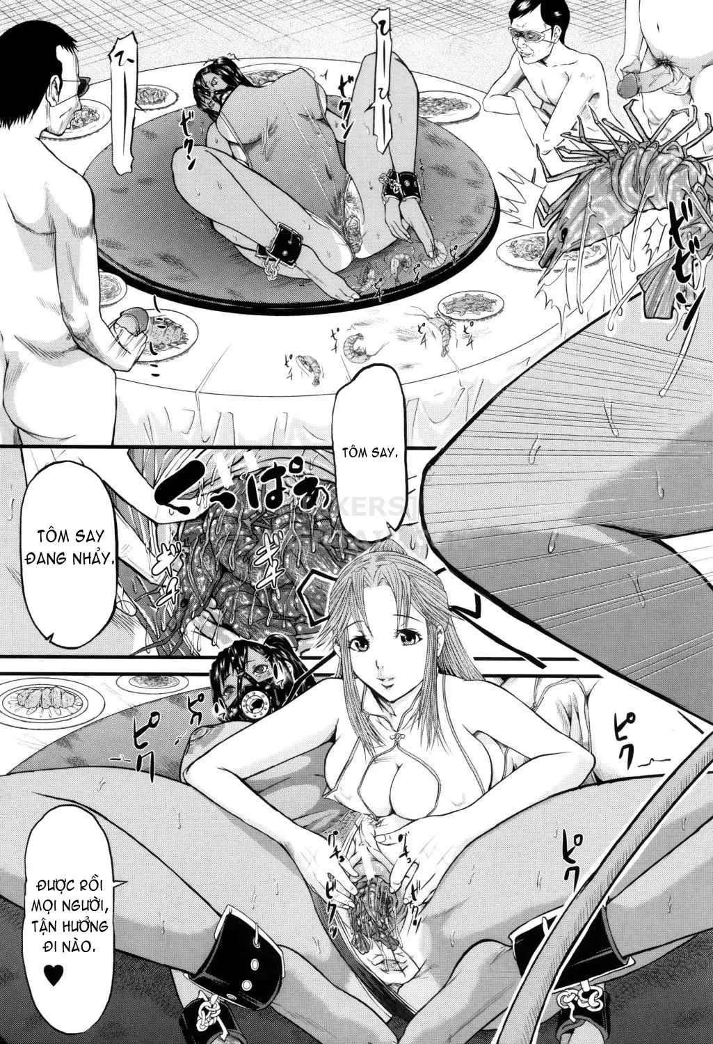 HentaiVN.net - Ảnh 14 - Onna Jigoku, Niku No Tsubo Hentairui Inranka Mesubuta Ichidaiki - Chap 7
