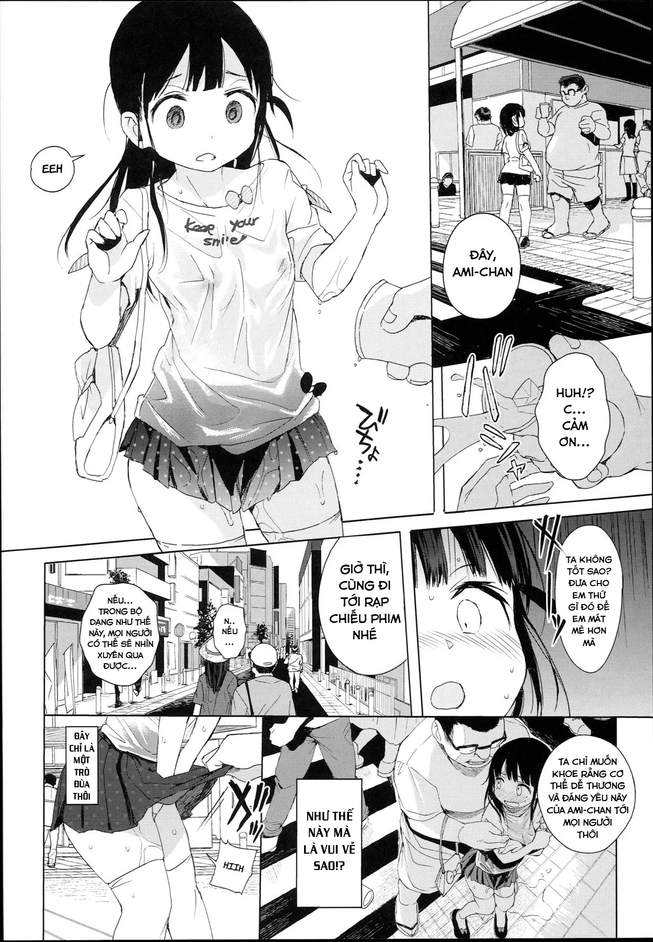 HentaiVN.net - Ảnh 13 - JC Roshutsu de Seikyouiku [Teaching a Junior High School Girl Sex-Ed with Exhibitionism] - Chap 1