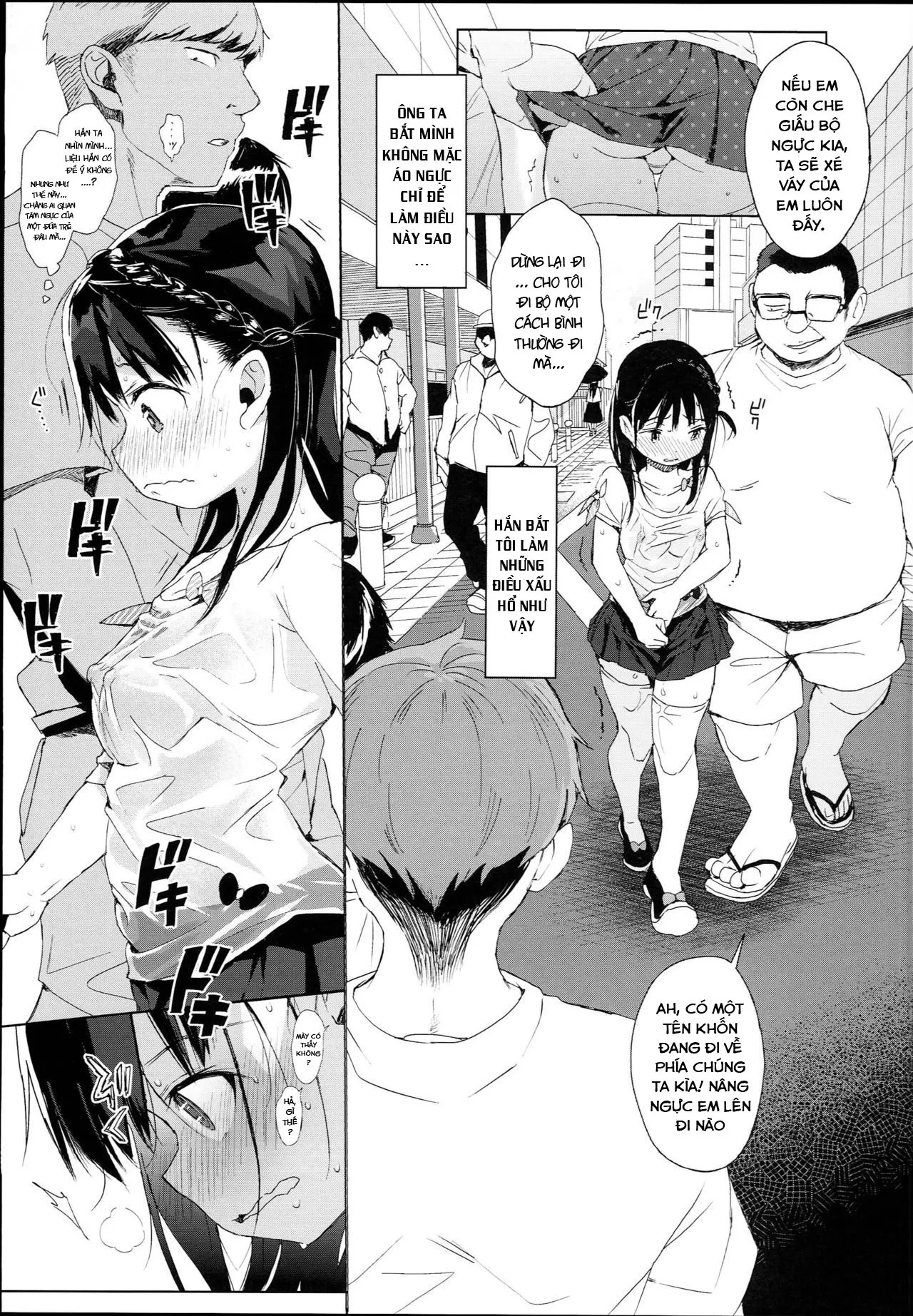 HentaiVN.net - Ảnh 14 - JC Roshutsu de Seikyouiku [Teaching a Junior High School Girl Sex-Ed with Exhibitionism] - Chap 1