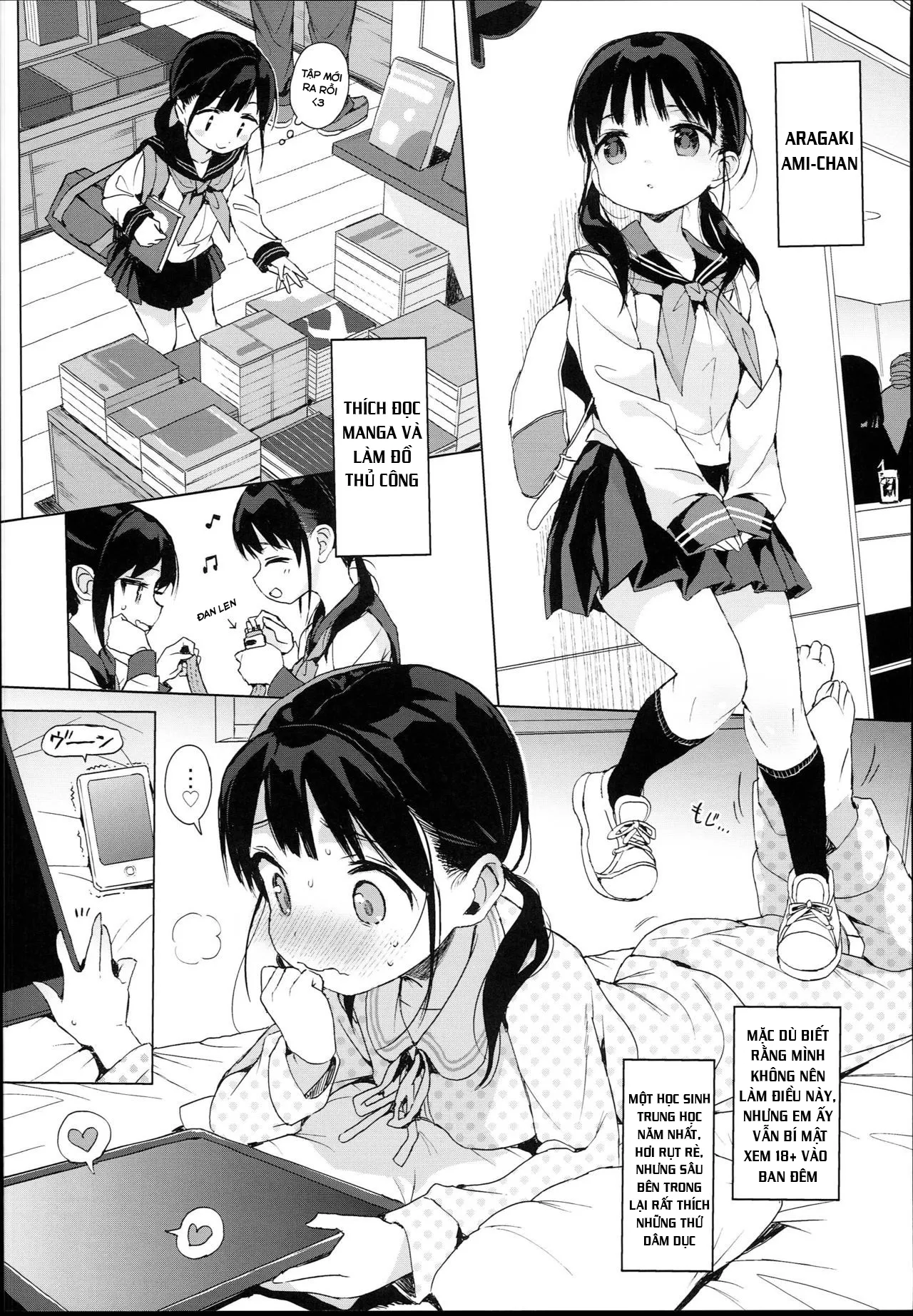 HentaiVN.net - Ảnh 3 - JC Roshutsu de Seikyouiku [Teaching a Junior High School Girl Sex-Ed with Exhibitionism] - Chap 1