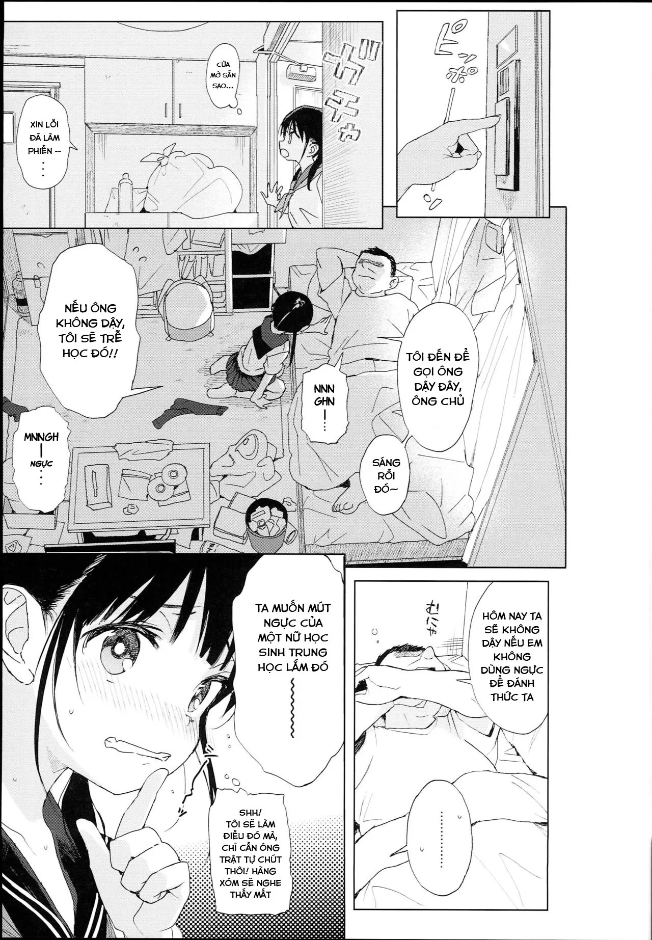 HentaiVN.net - Ảnh 6 - JC Roshutsu de Seikyouiku [Teaching a Junior High School Girl Sex-Ed with Exhibitionism] - Chap 1