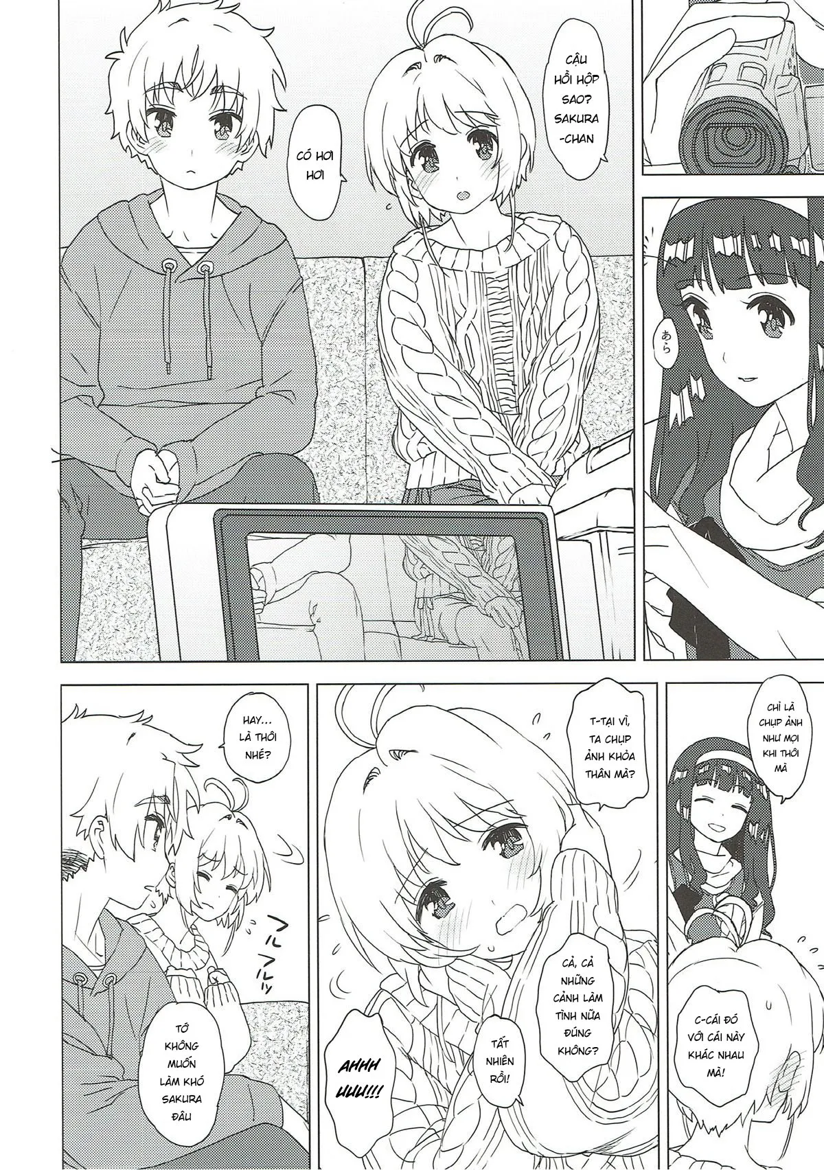 HentaiVN.net - Ảnh 7 - Làm video cùng Sakura và Syaoran [Sakura to Syaoran to Okazu Tsukuri] - Oneshot
