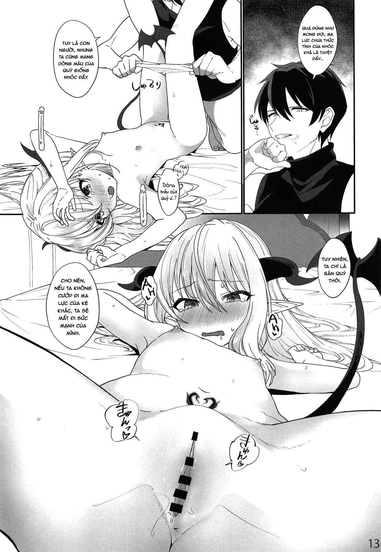 HentaiVN.net - Ảnh 13 - Yuusha no Dorei Inmon ga Maou no Musume o Youshanaku Osou! - Oneshot