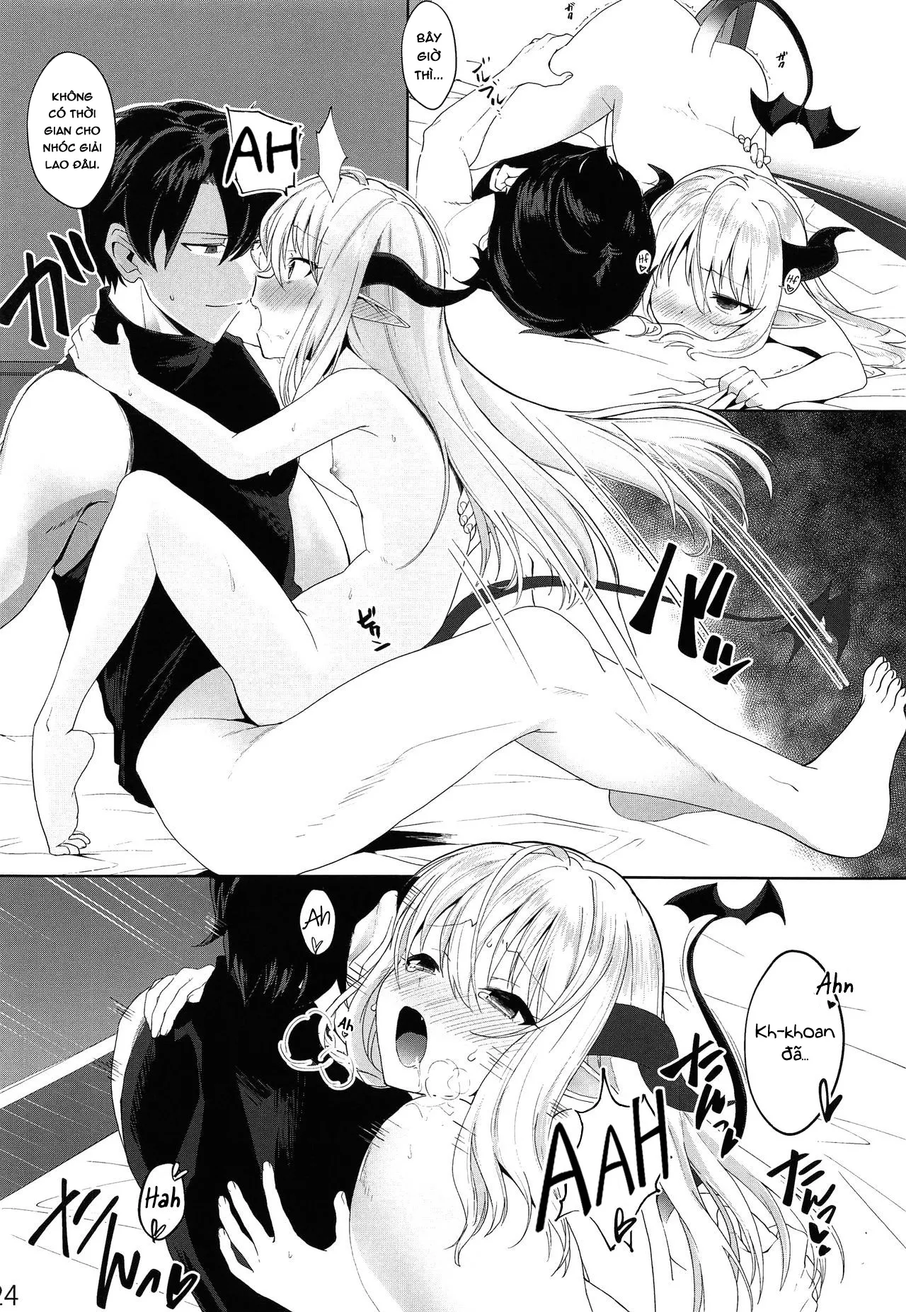 HentaiVN.net - Ảnh 24 - Yuusha no Dorei Inmon ga Maou no Musume o Youshanaku Osou! - Oneshot