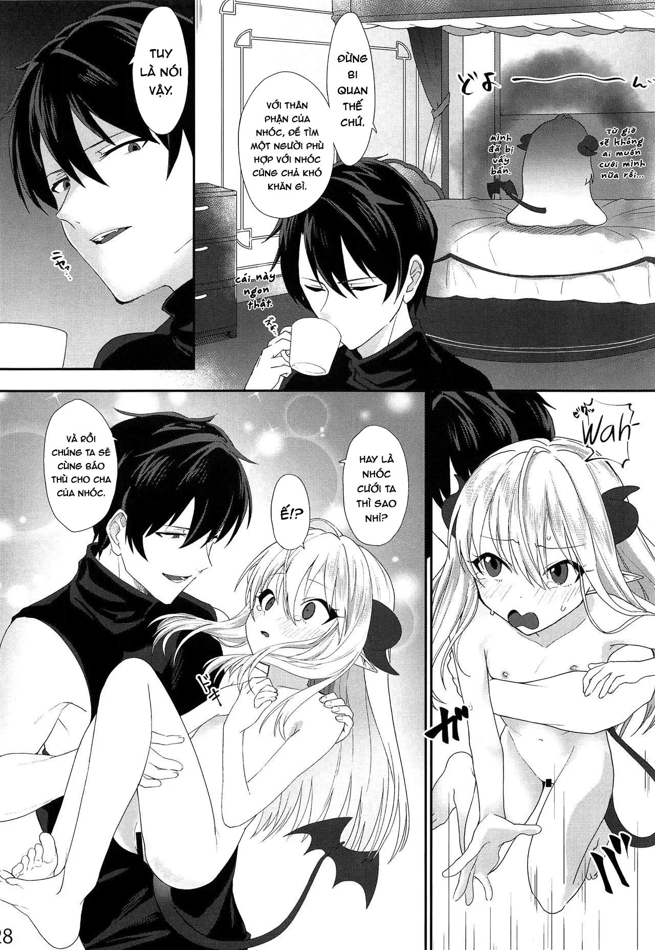 HentaiVN.net - Ảnh 28 - Yuusha no Dorei Inmon ga Maou no Musume o Youshanaku Osou! - Oneshot