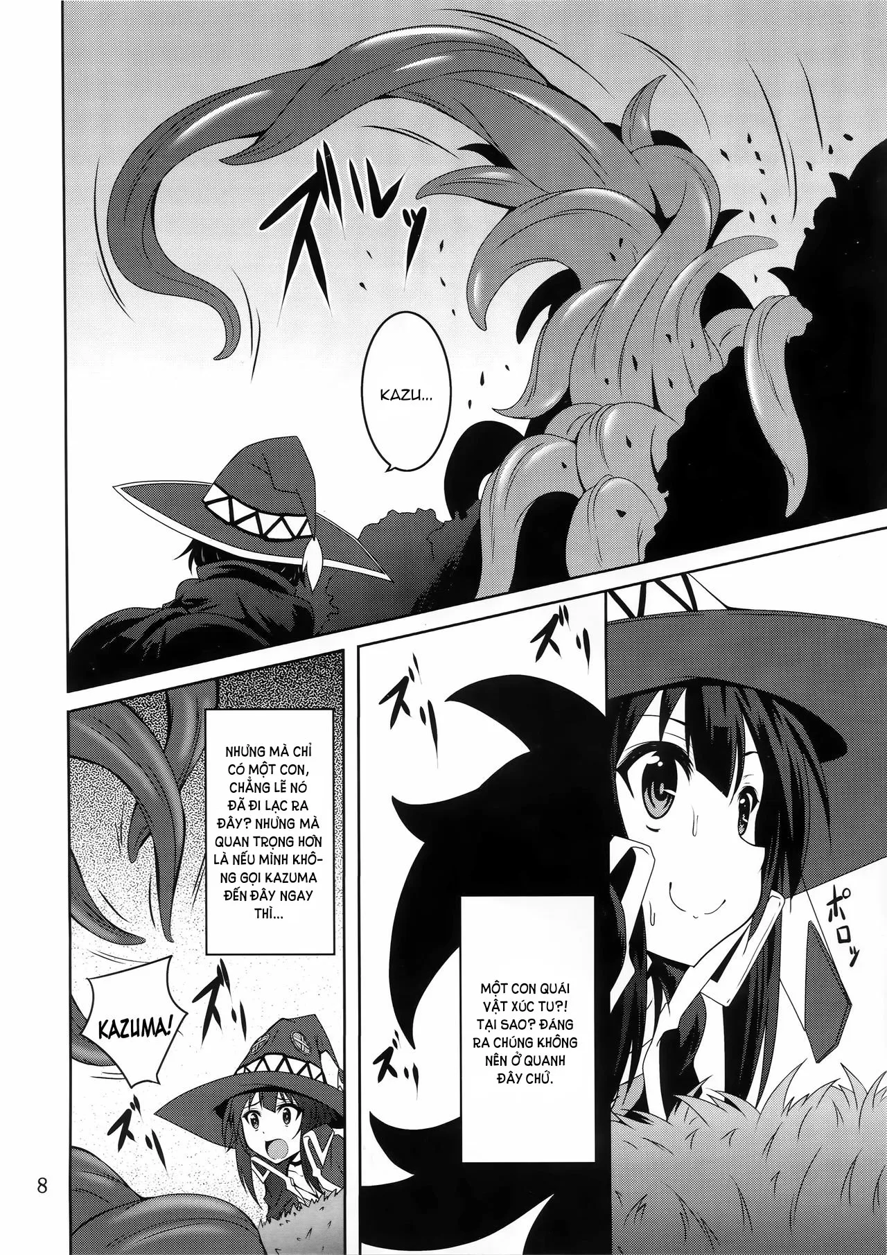 HentaiVN.net - Ảnh 7 - Megumin và quái vật xúc tu đáng sợ!!! [Megumin to Shokushu ni Syukufuku o! | Blessing upon Megumin and the Tentacles! (Kono Subarashii Sekai ni Syukufuku o!)] - Oneshot