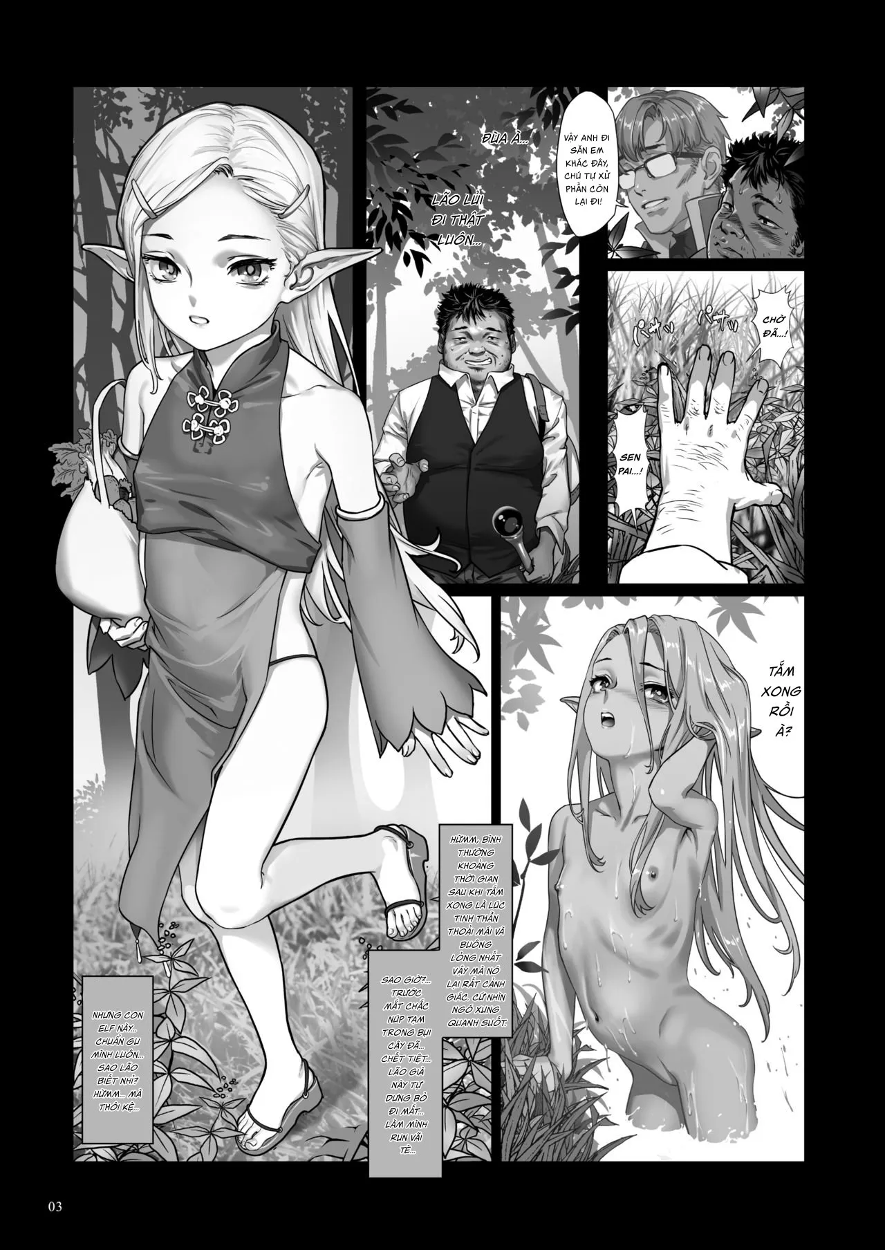 HentaiVN.net - Ảnh 5 - Ẩn Sâu Trong Rừng [Mori no Naka no Aru Koto] - Oneshot