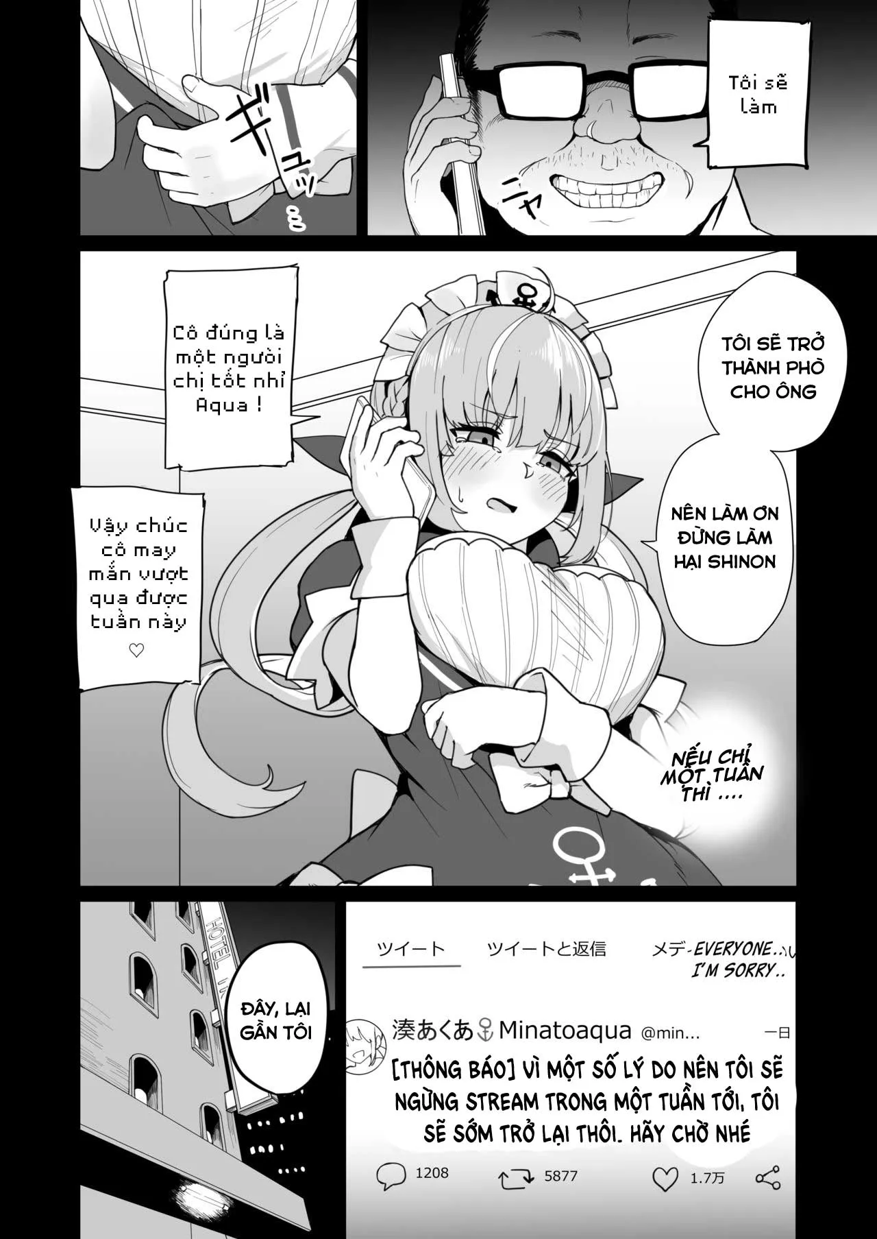 HentaiVN.net - Ảnh 7 - Aqua-Chan Wa Douki No Tame Nara [Aqua-Chan, For Her Friend's Sake] - Oneshot