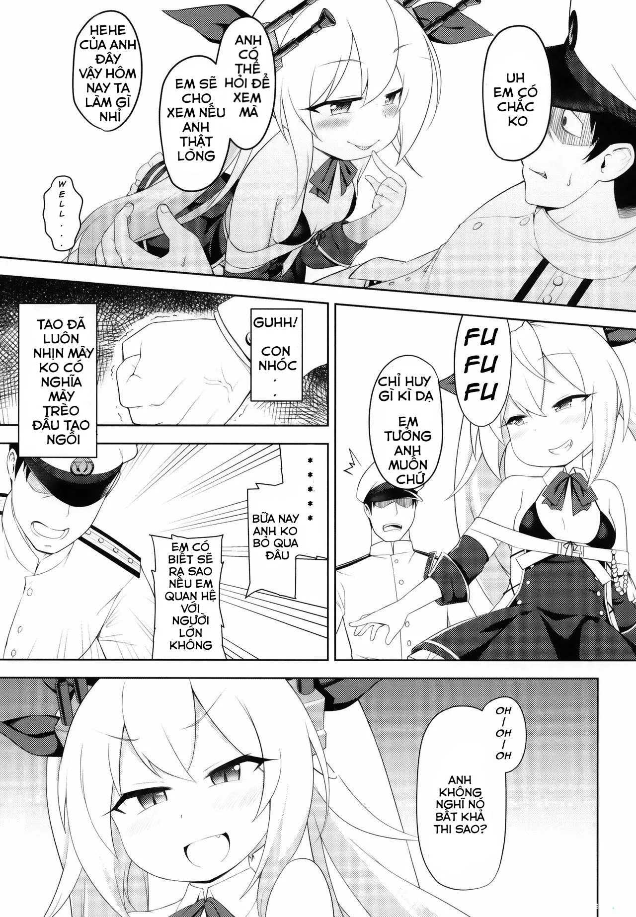 HentaiVN.net - Ảnh 4 - [Azur lane] Namaiki Kuchikukan Wakarase Challenge [I'll Make You Understand Challenge] - Oneshot