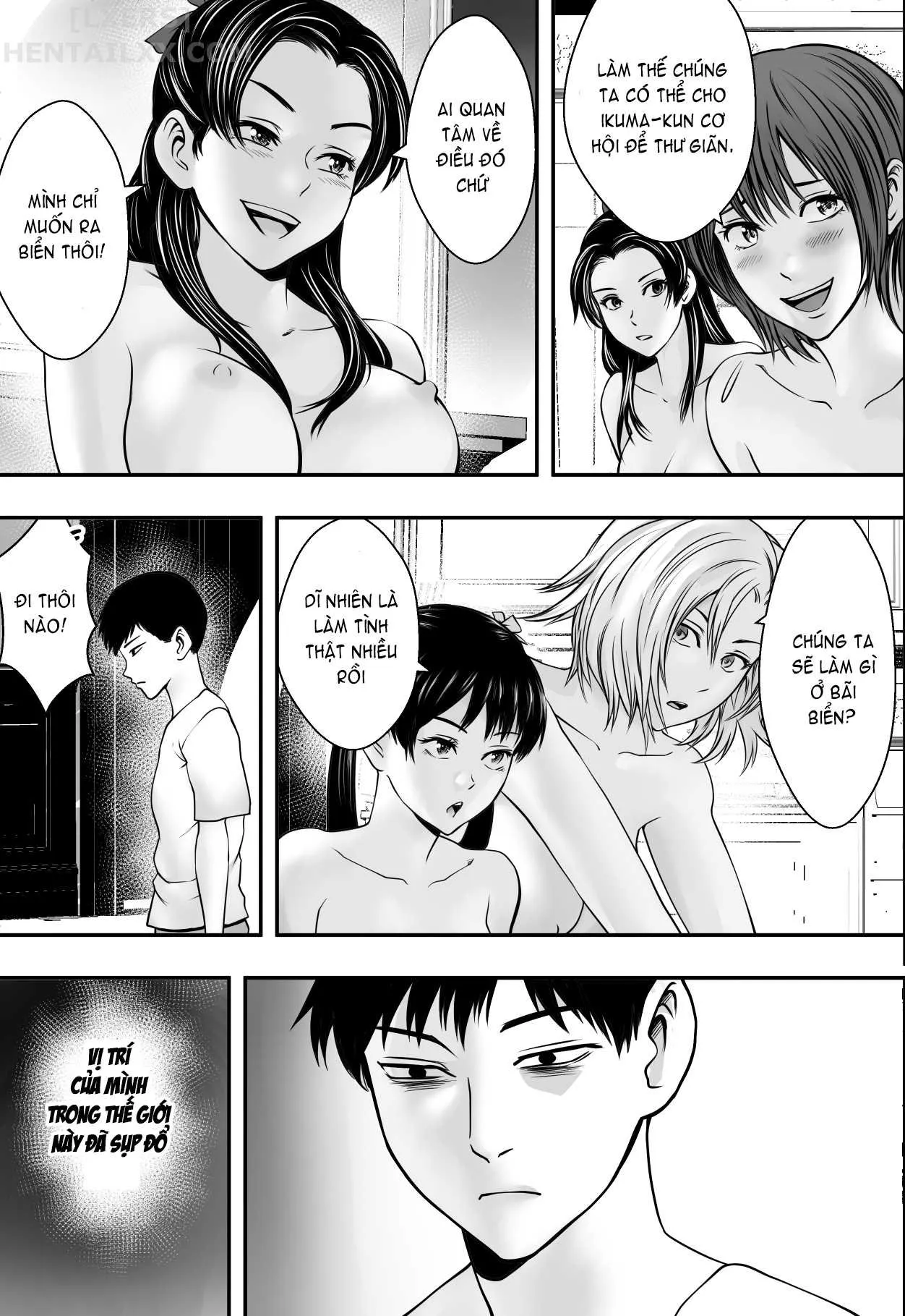 HentaiVN.net - Ảnh 41 - Harem Love Come VS Yarichin DQN - Oneshot
