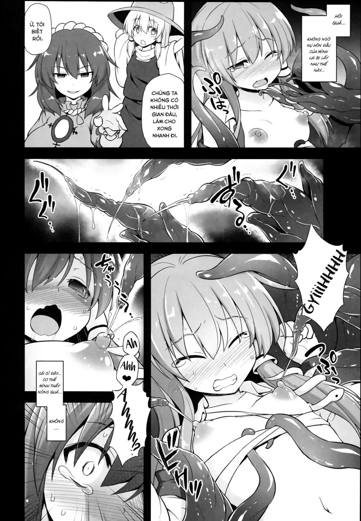 HentaiVN.net - Ảnh 8 - Sanae chăm chỉ(Touhou Project) [Shinkou no Tame ni Sanae-san ga Shokushu de Muriyari Kaihatsu Sareru Moriya Jinja(Touhou Project)] - Oneshot
