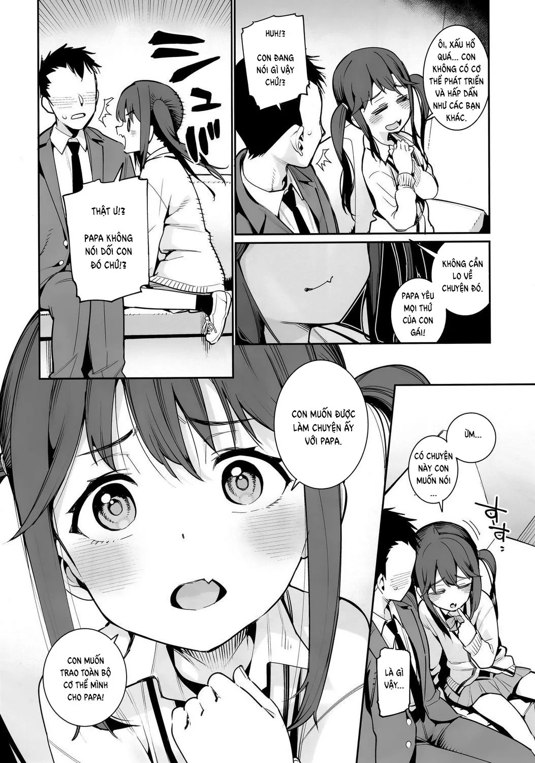 HentaiVN.net - Ảnh 5 - Just For Today, Papa and Daughter [Kyou dake, Papa to Musume] - Oneshot