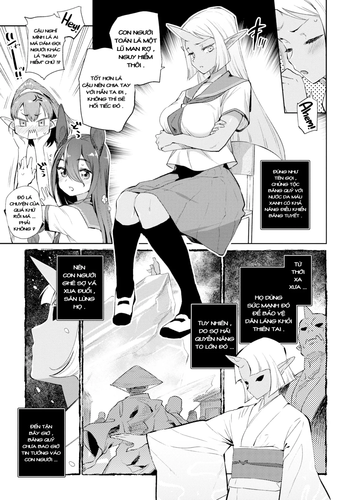 HentaiVN.net - Ảnh 4 - Chuyện tình những nàng bán nhân [Monster Romance] - Chap 1