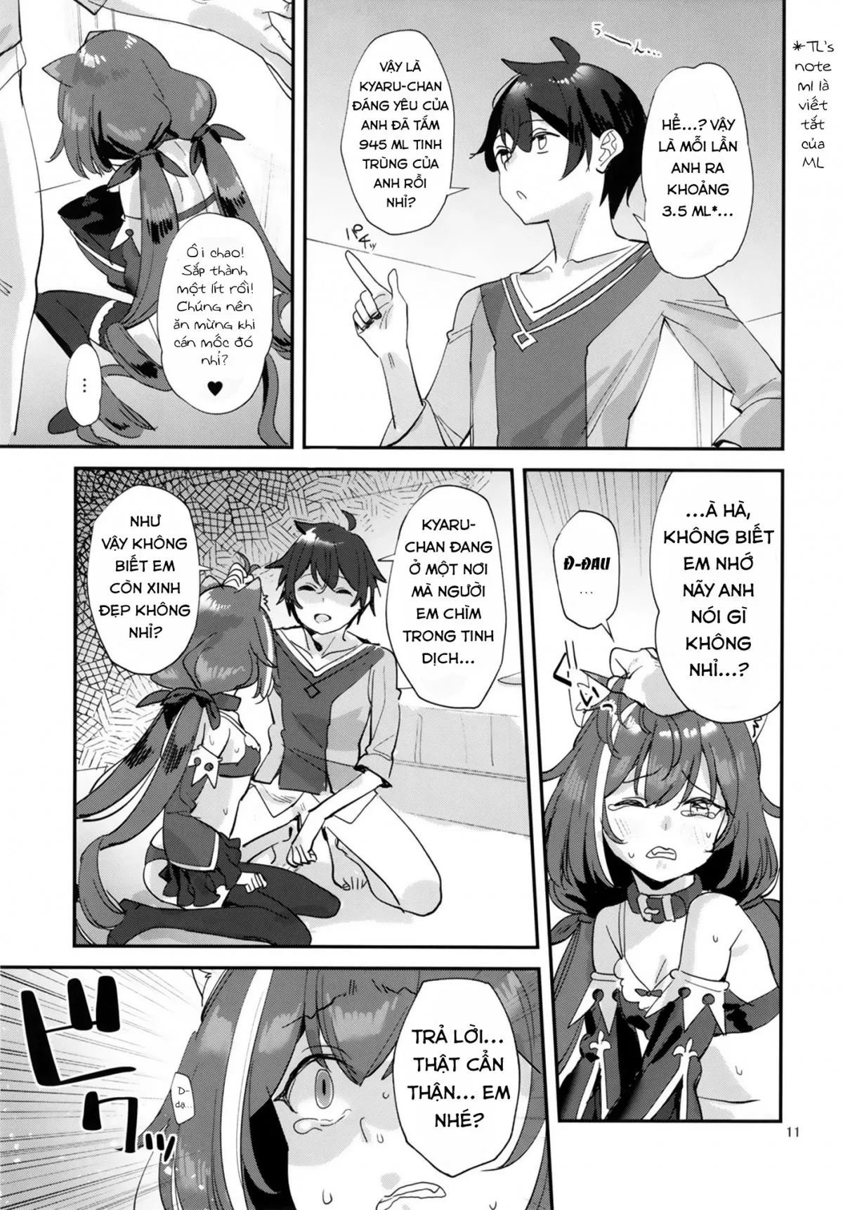 HentaiVN.net - Ảnh 10 - VÌ EM LÀ KẺ PHẢN BỘI KYARU - CHAN À ! [Ohayou, Kyaru-chan; おはよう、キャルちゃん] - Chap 1