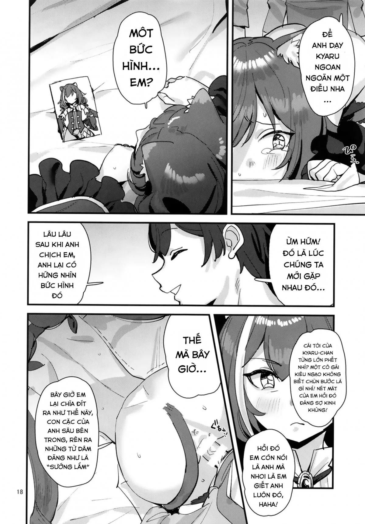 HentaiVN.net - Ảnh 15 - VÌ EM LÀ KẺ PHẢN BỘI KYARU - CHAN À ! [Ohayou, Kyaru-chan; おはよう、キャルちゃん] - Chap 1